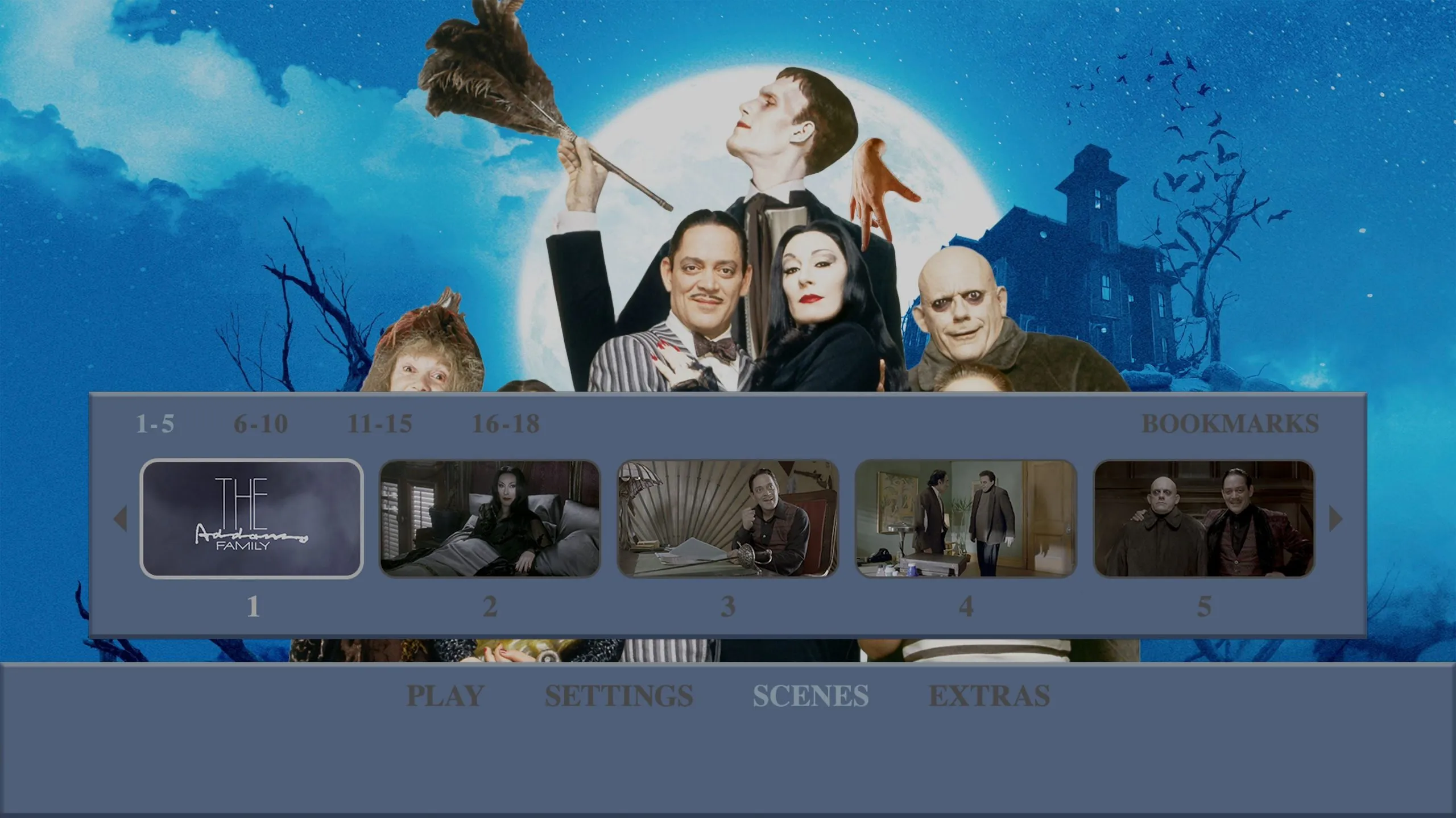 The Addams Family 4K UHD Scenes Menu