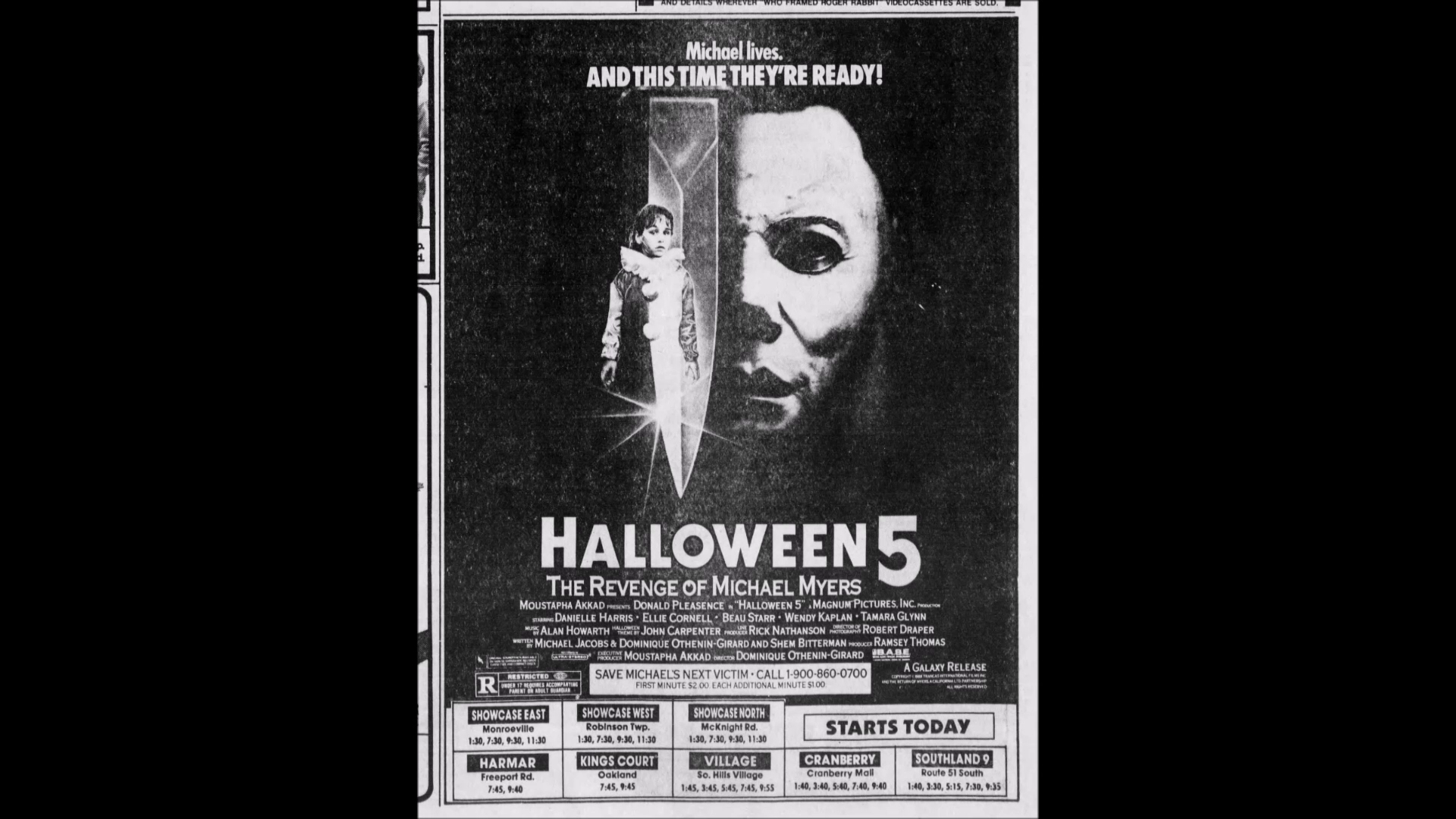 Halloween 5 newsprint ad gallery