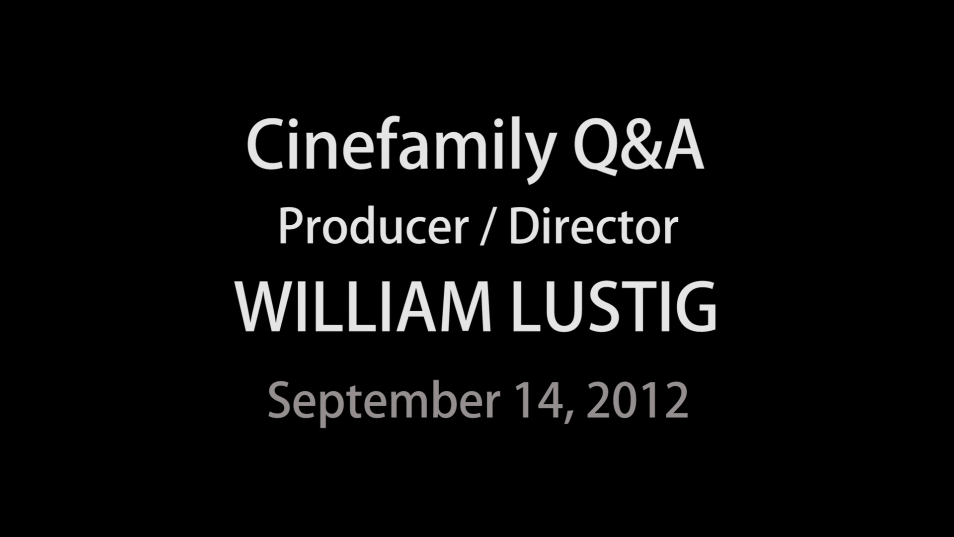 Maniac Cop 2 William Lustig Q&A