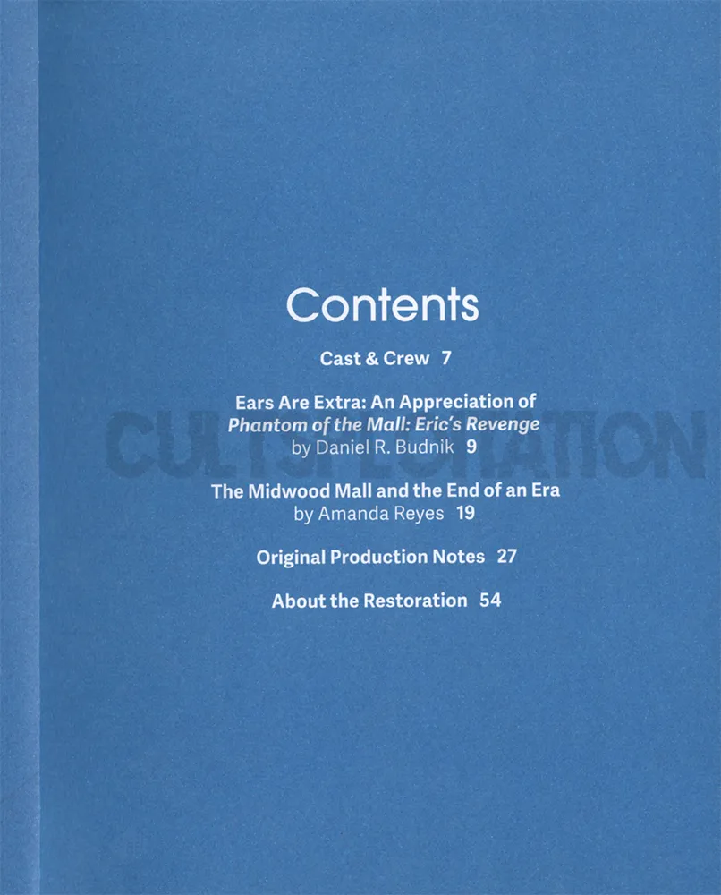 Phantom of the Mall Blu-ray Booklet Contents