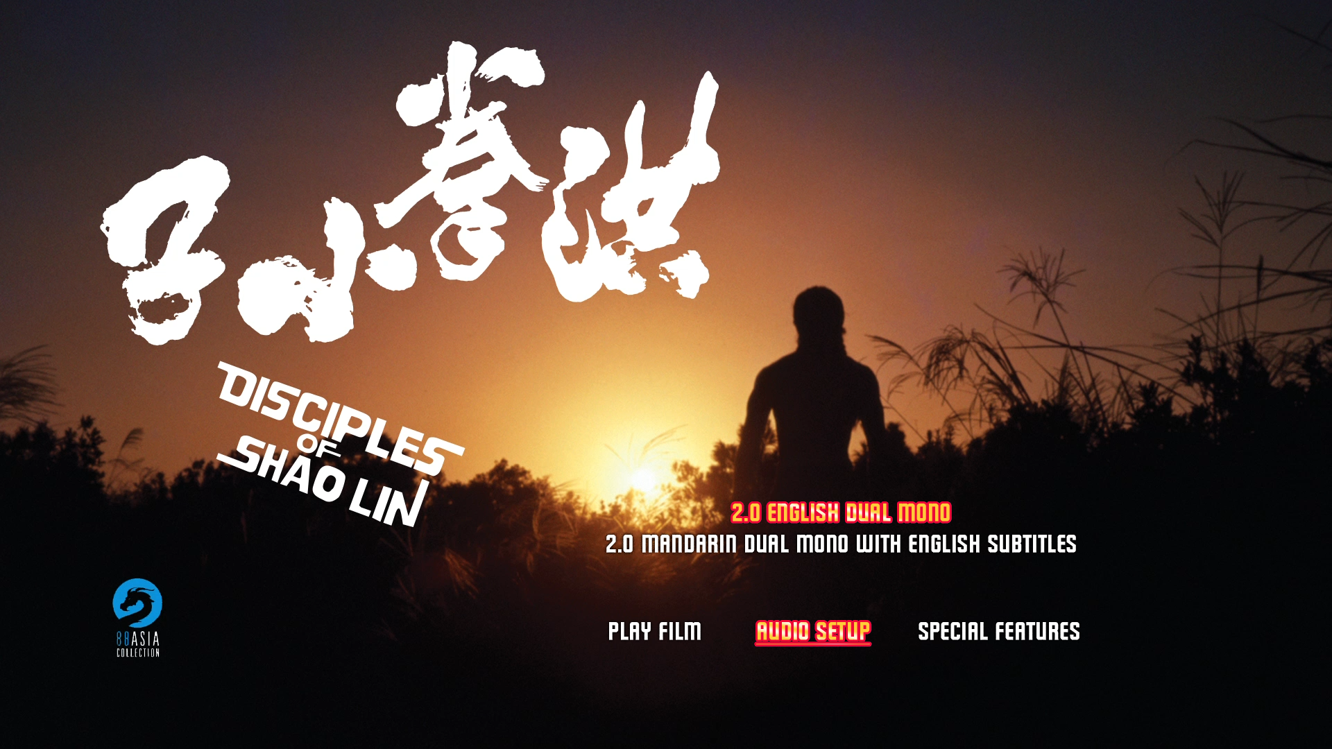 Disciples of Shaolin setup menu