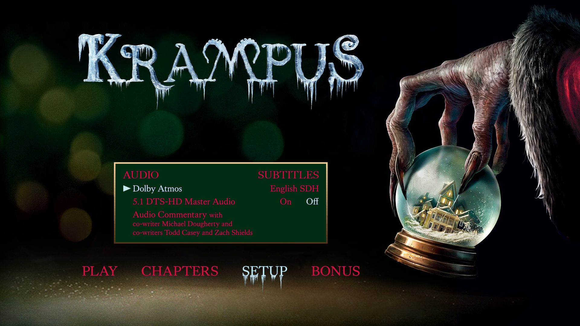 Krampus Naughty Cut setup menu