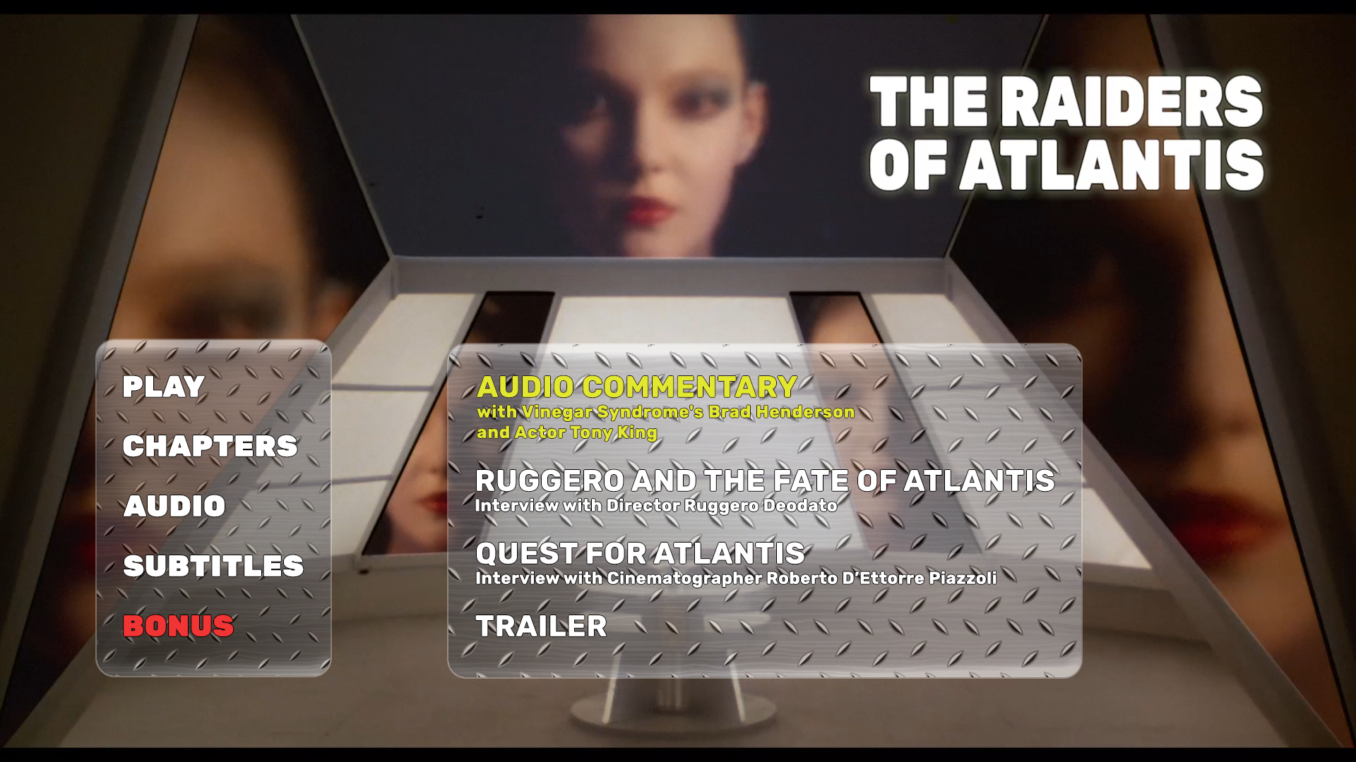 Raiders of Atlantis extras menu