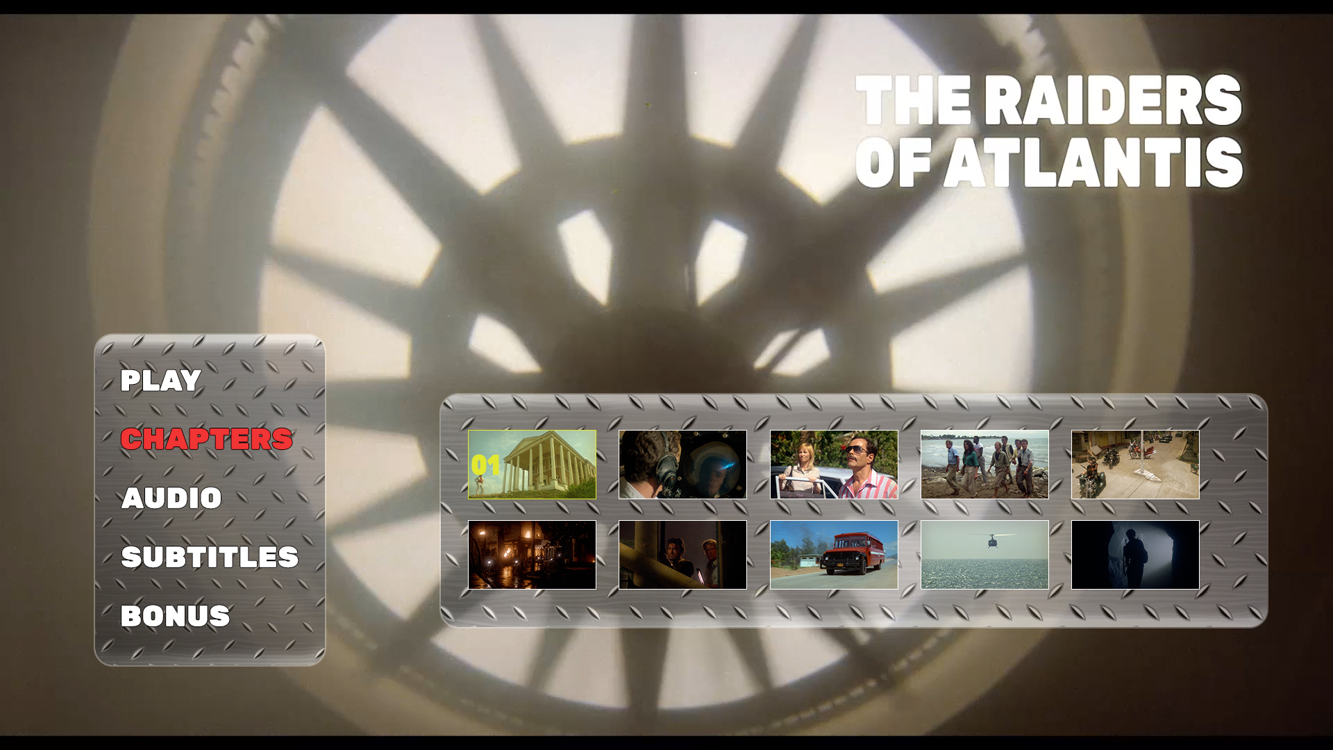 Raiders of Atlantis scene select menu