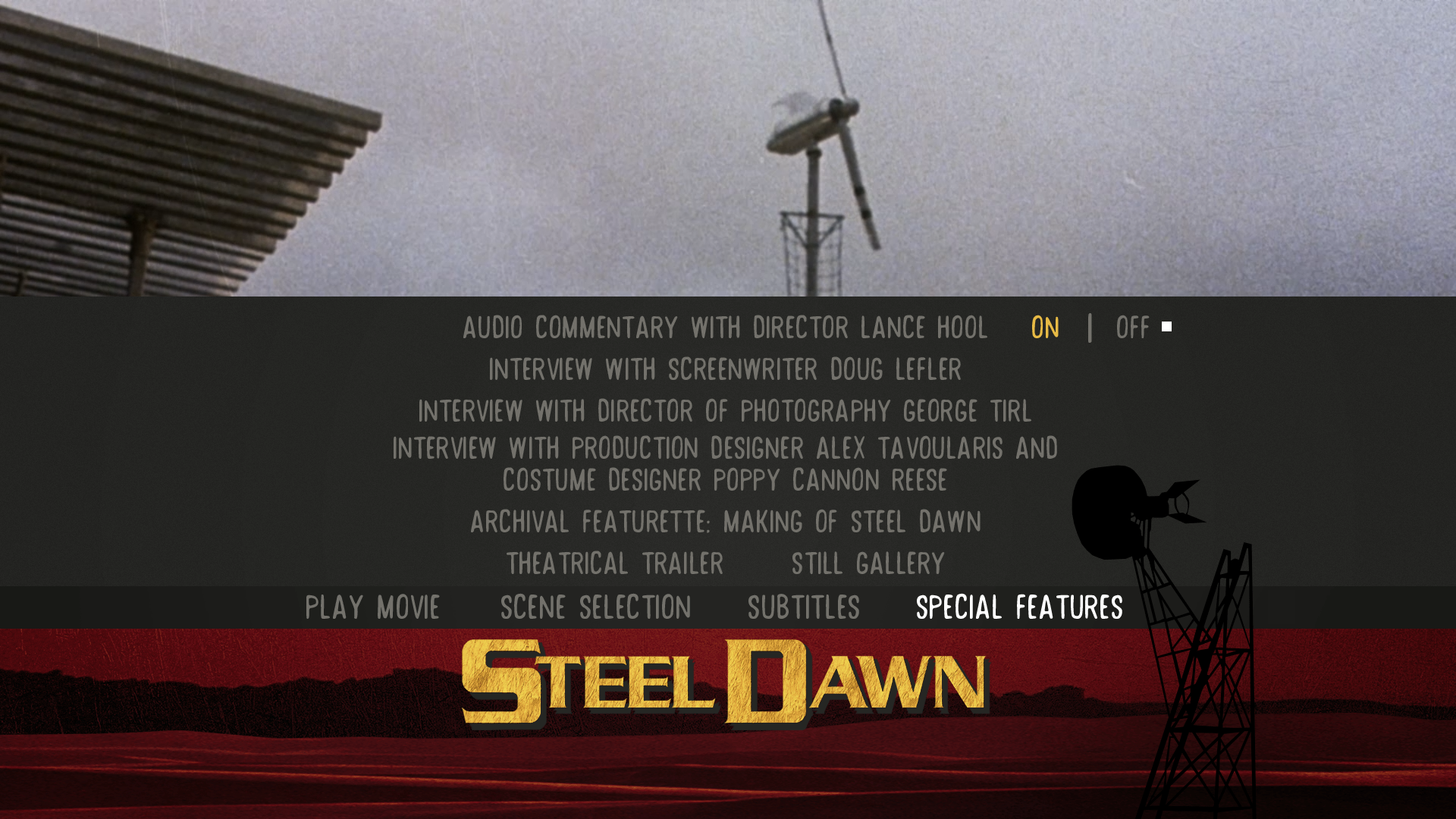 Steel Dawn extras menu