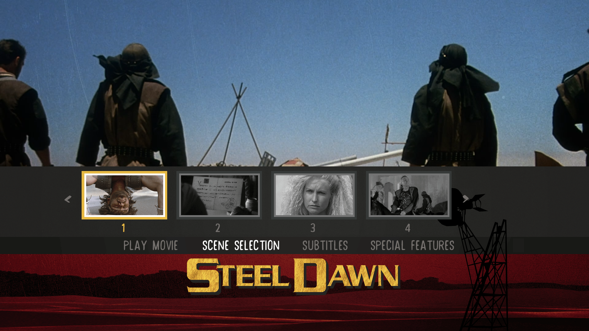 Steel Dawn scene selection menu