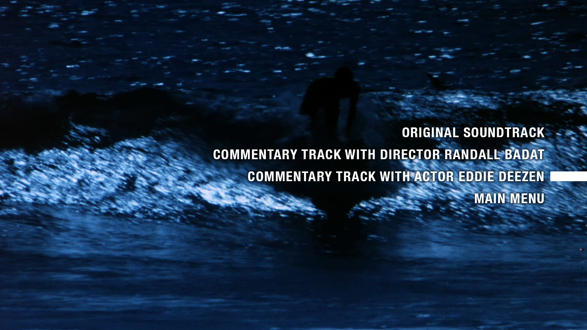 Surf II director's cut setup menu