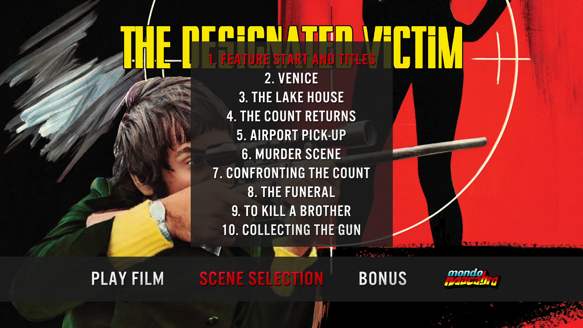 The Designated Victim scene select menu