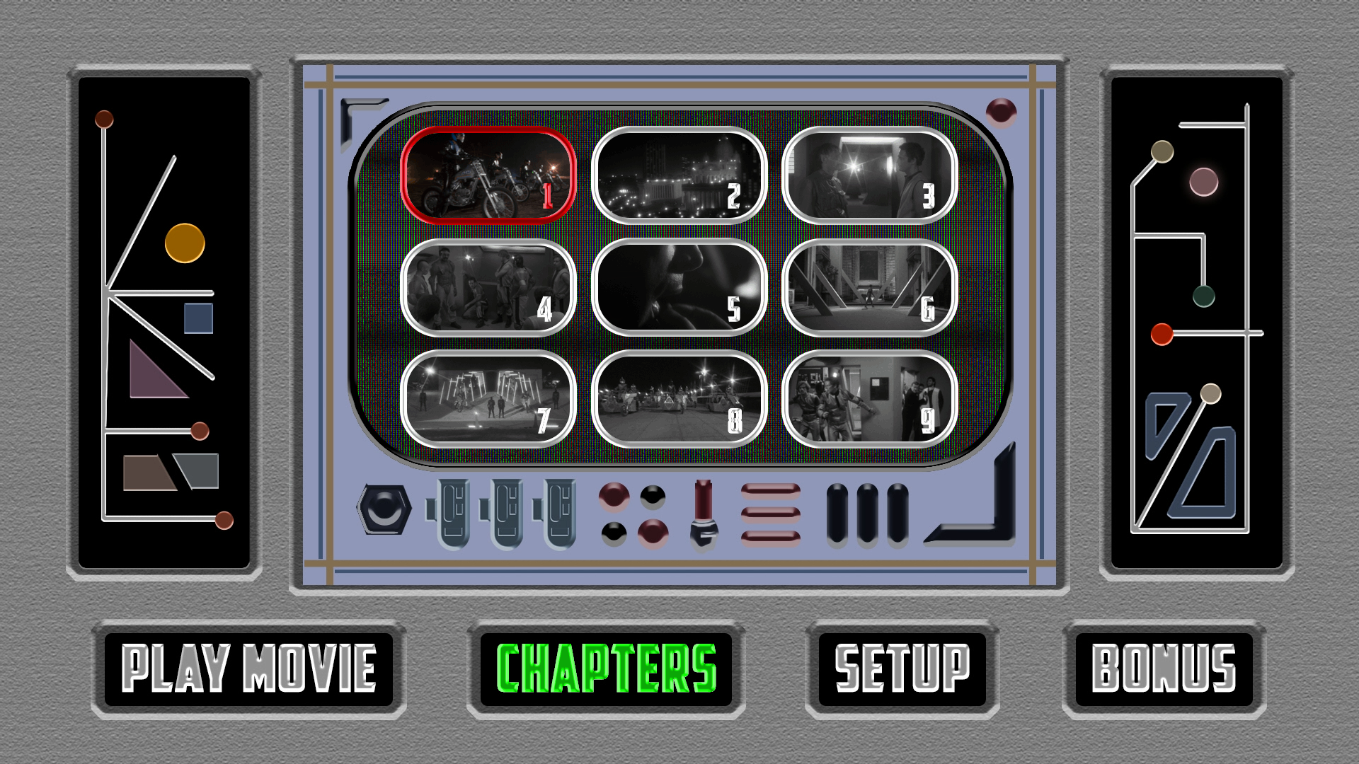 Warriors of the Year 2072 scene select menu