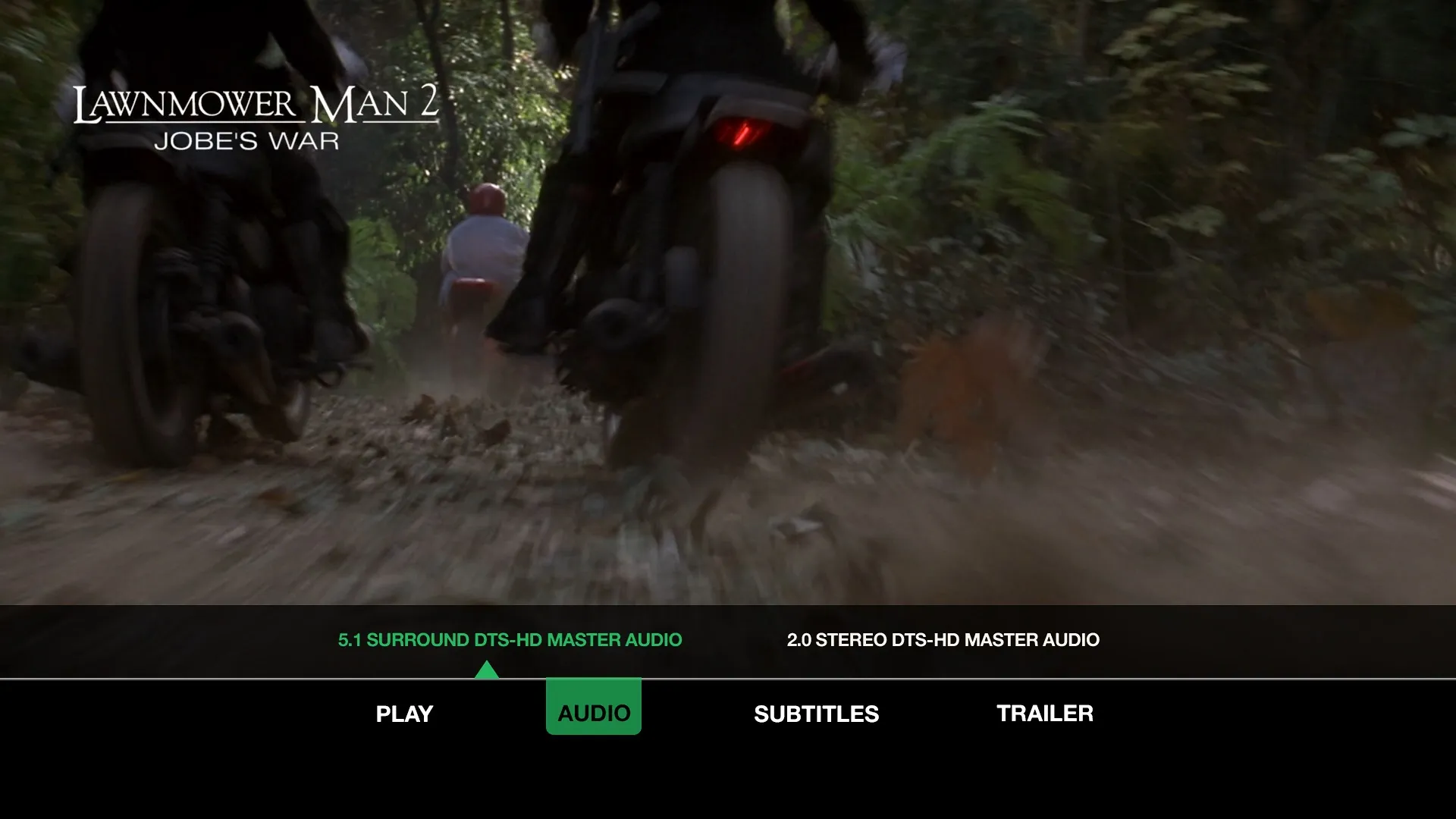 Lawnmower Man 2 Blu-ray Setup Audio Menu