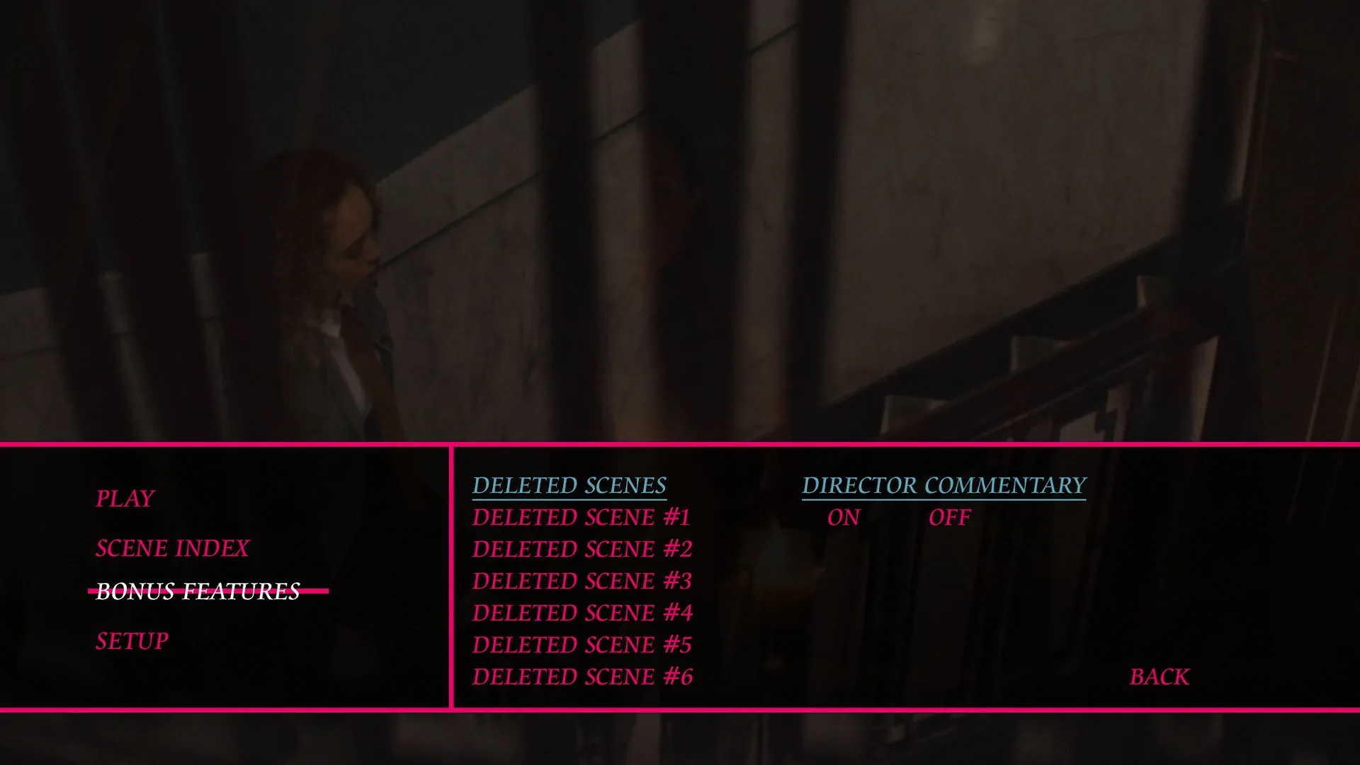Seance Blu-ray Extras Deleted Scenes Menu