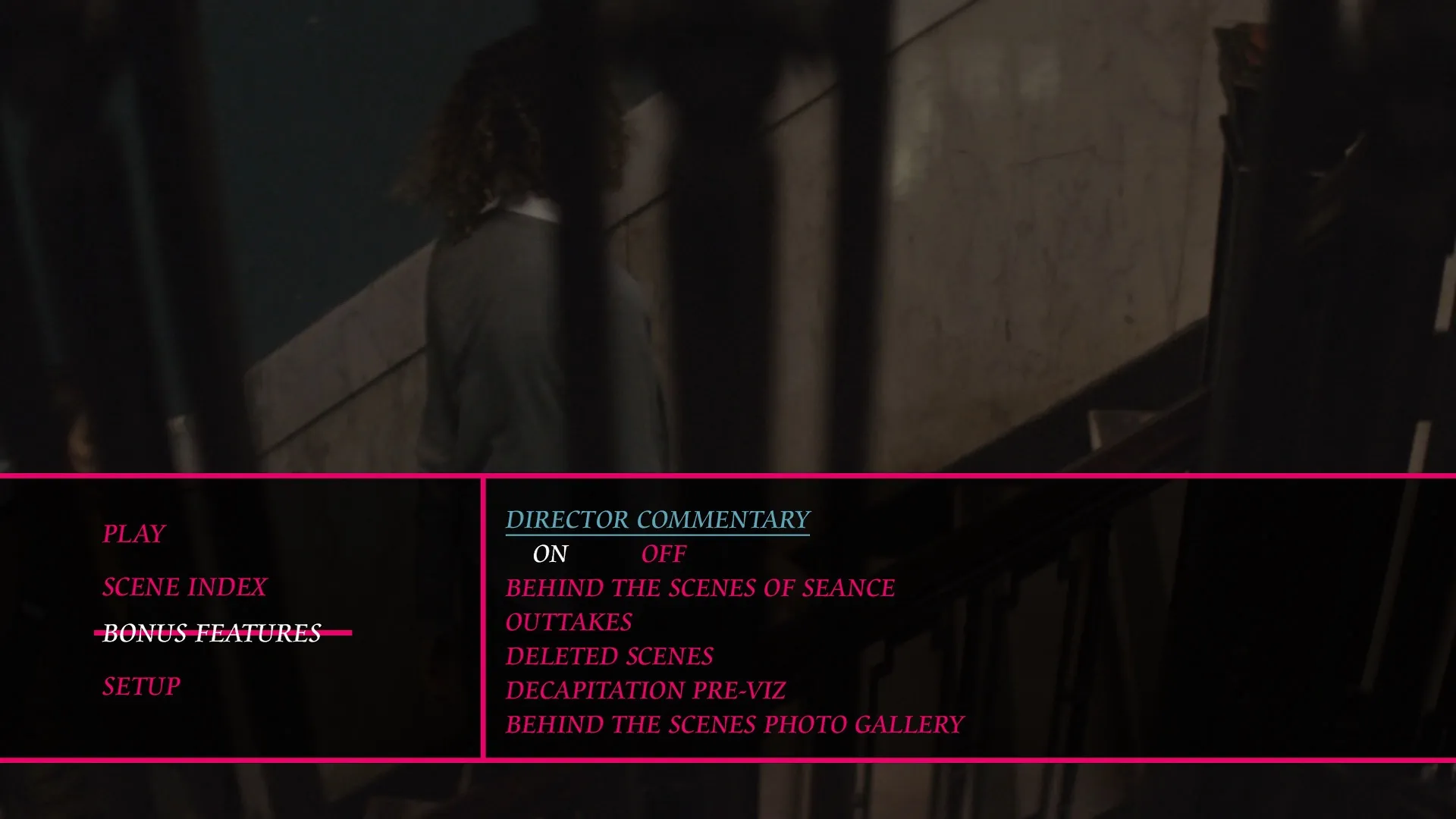 Seance Blu-ray Extras Menu