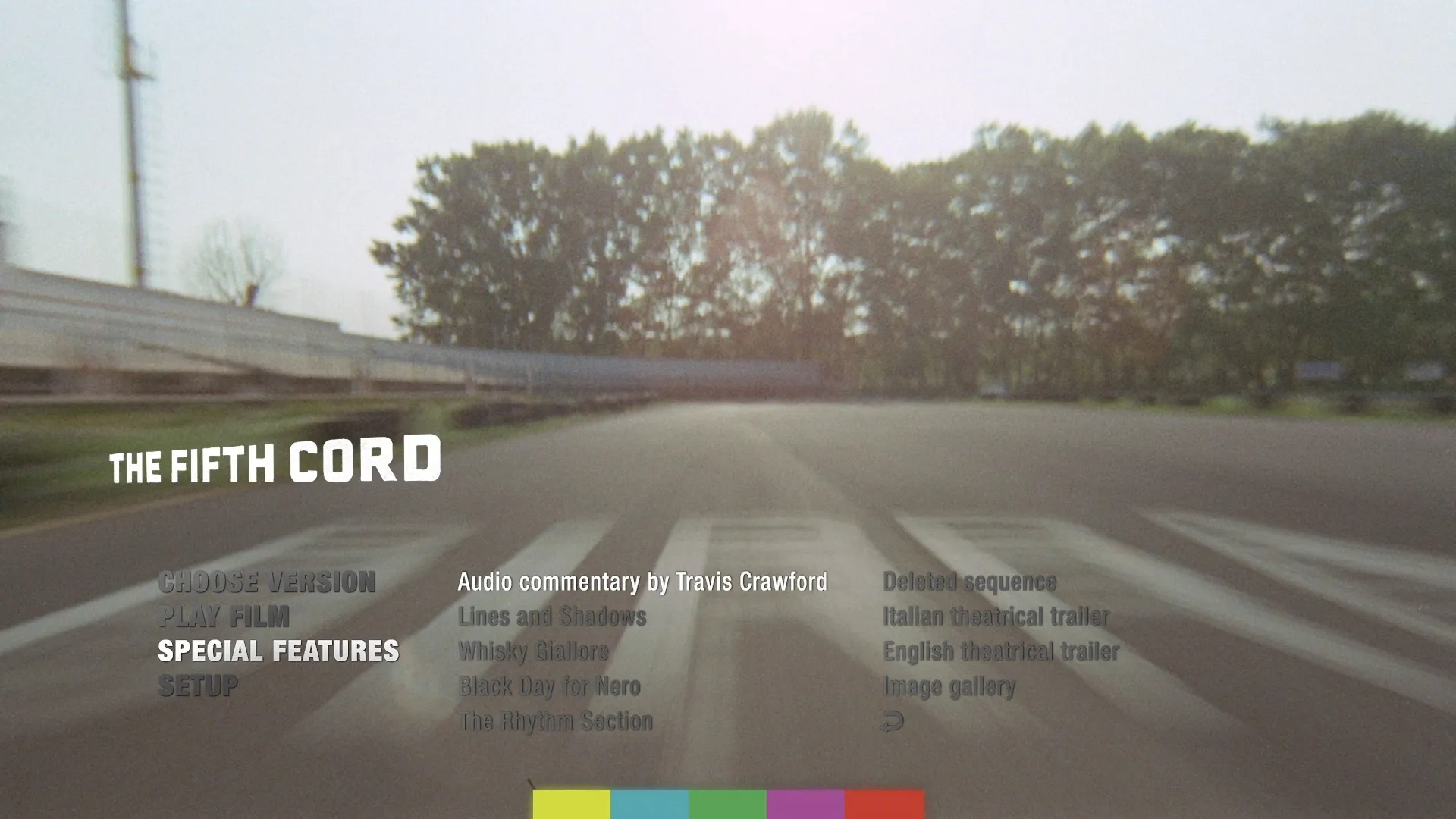 The Fifth Cord Blu-ray Extras Menu