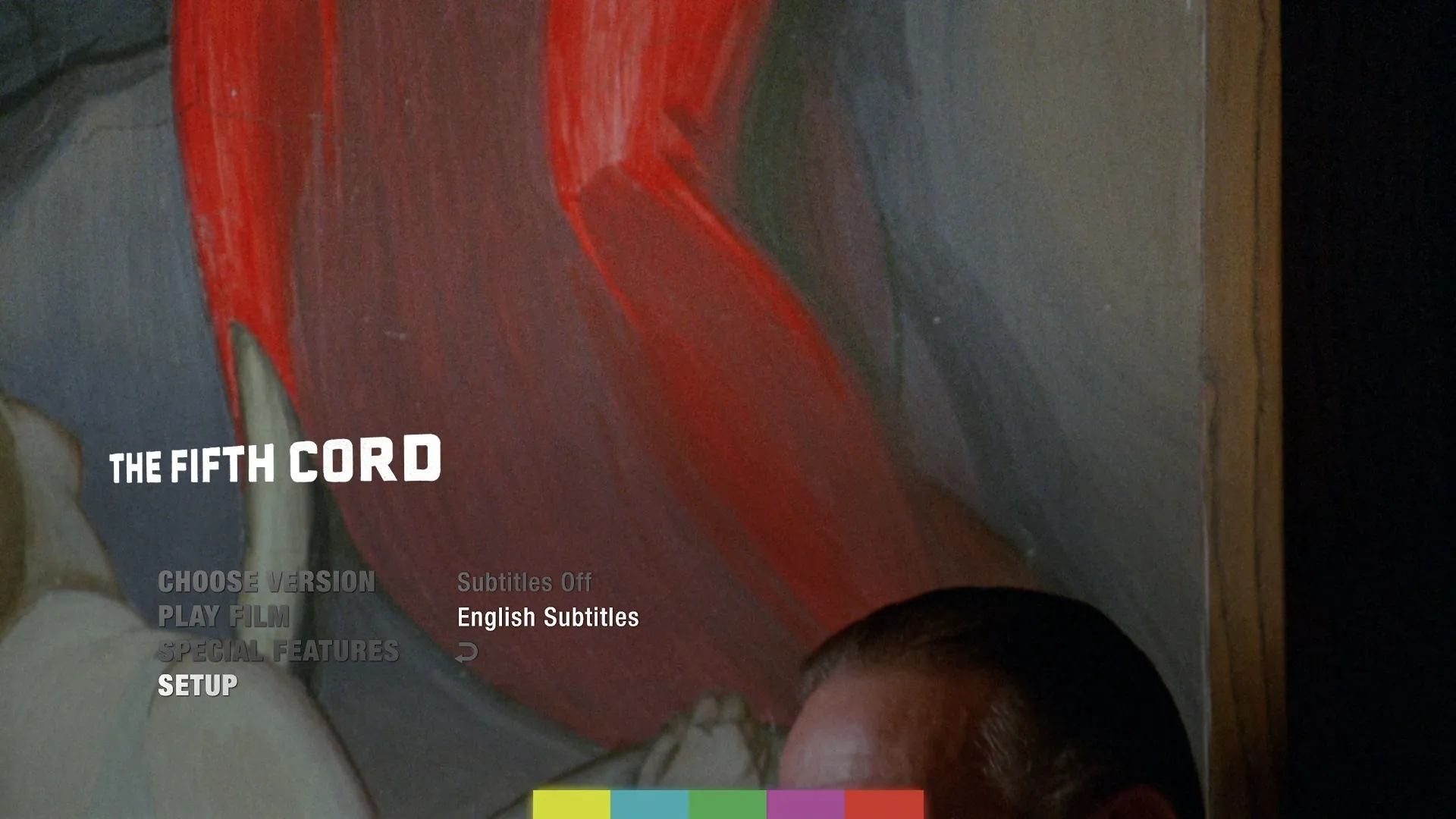 The Fifth Cord Blu-ray Setup Subtitles Menu