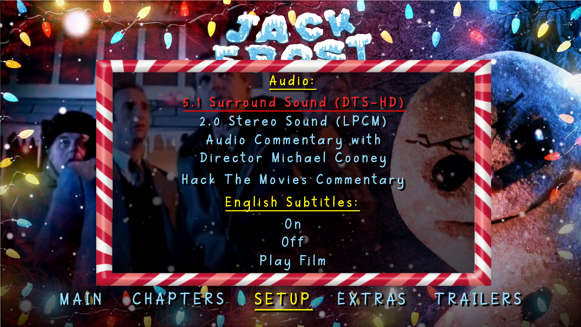 Jack Frost setup menu