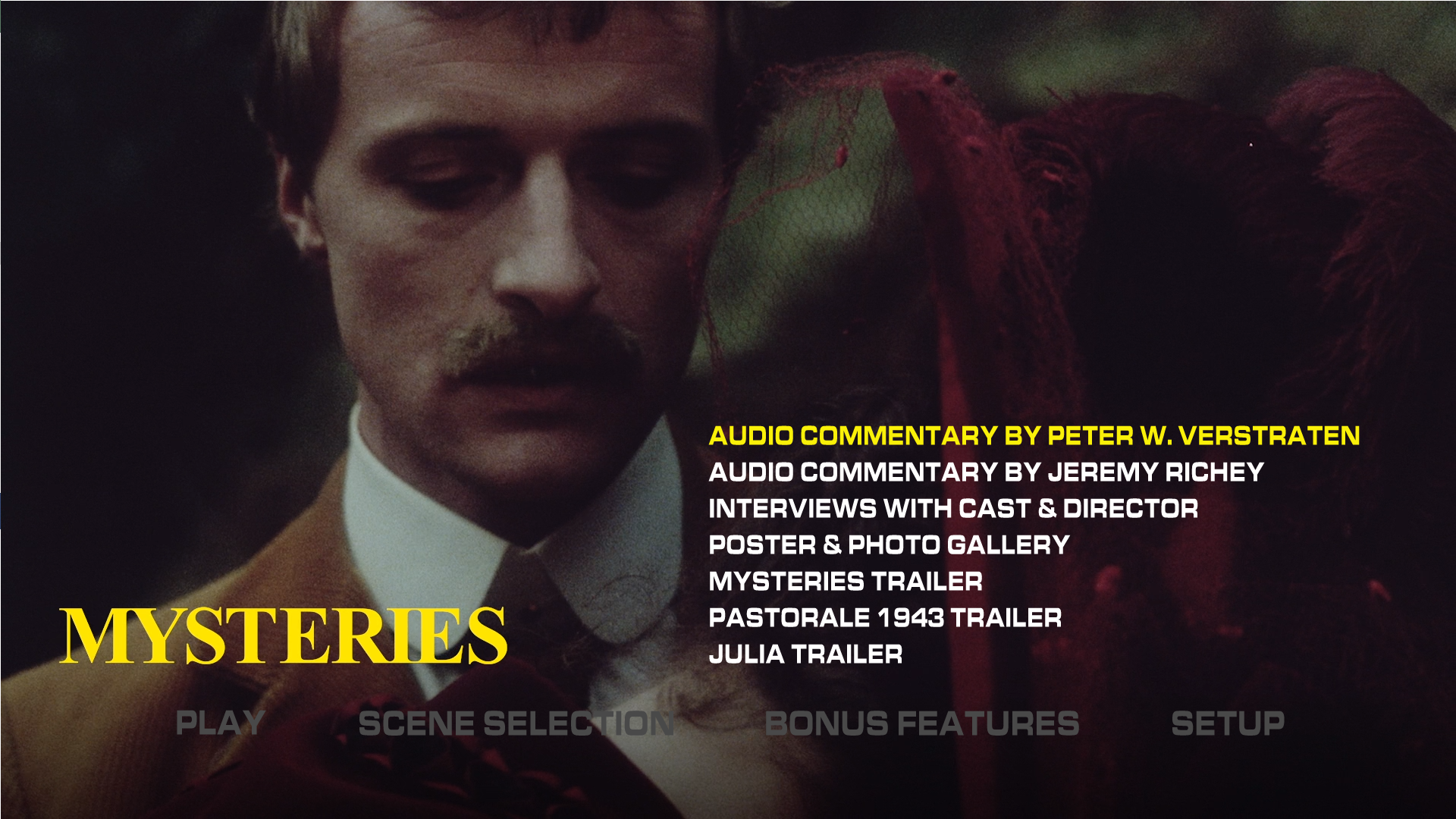 Mysteries extras menu