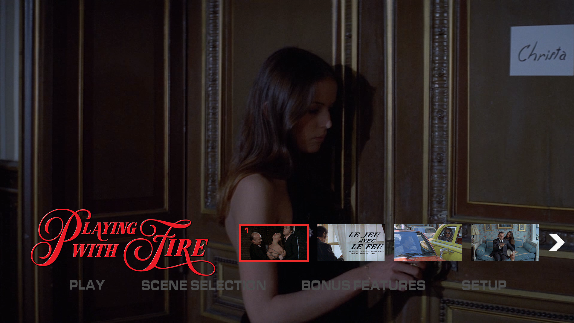 Playing with Fire scene select menu