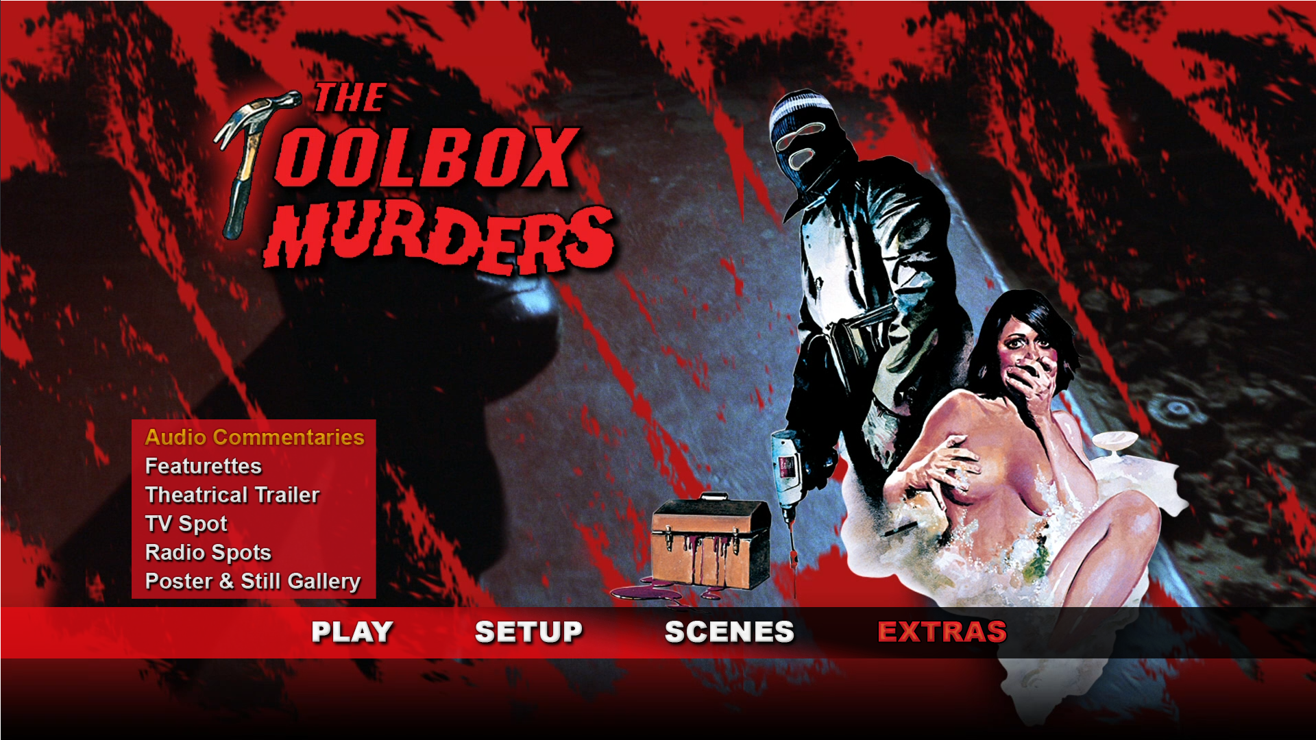 The Toolbox Murders 4K extras menu 1