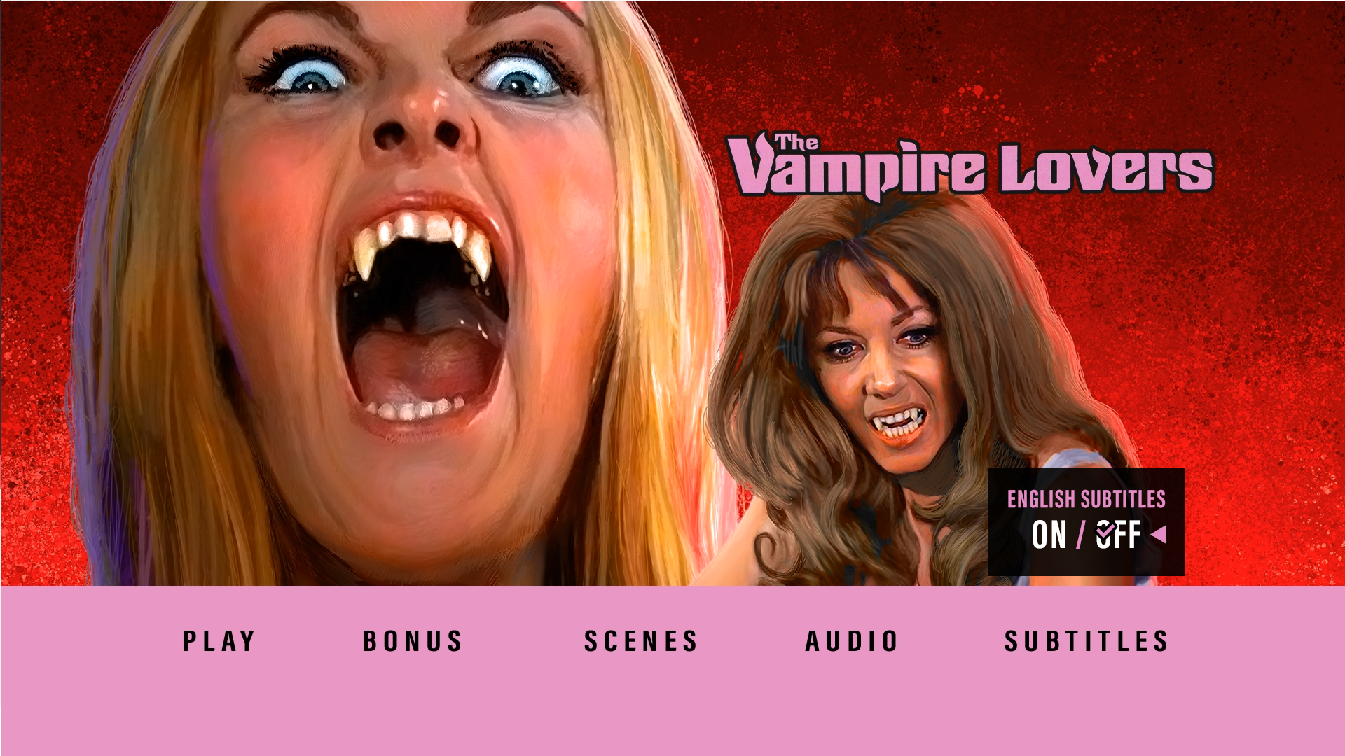 The Vampire Lovers subtitles menu