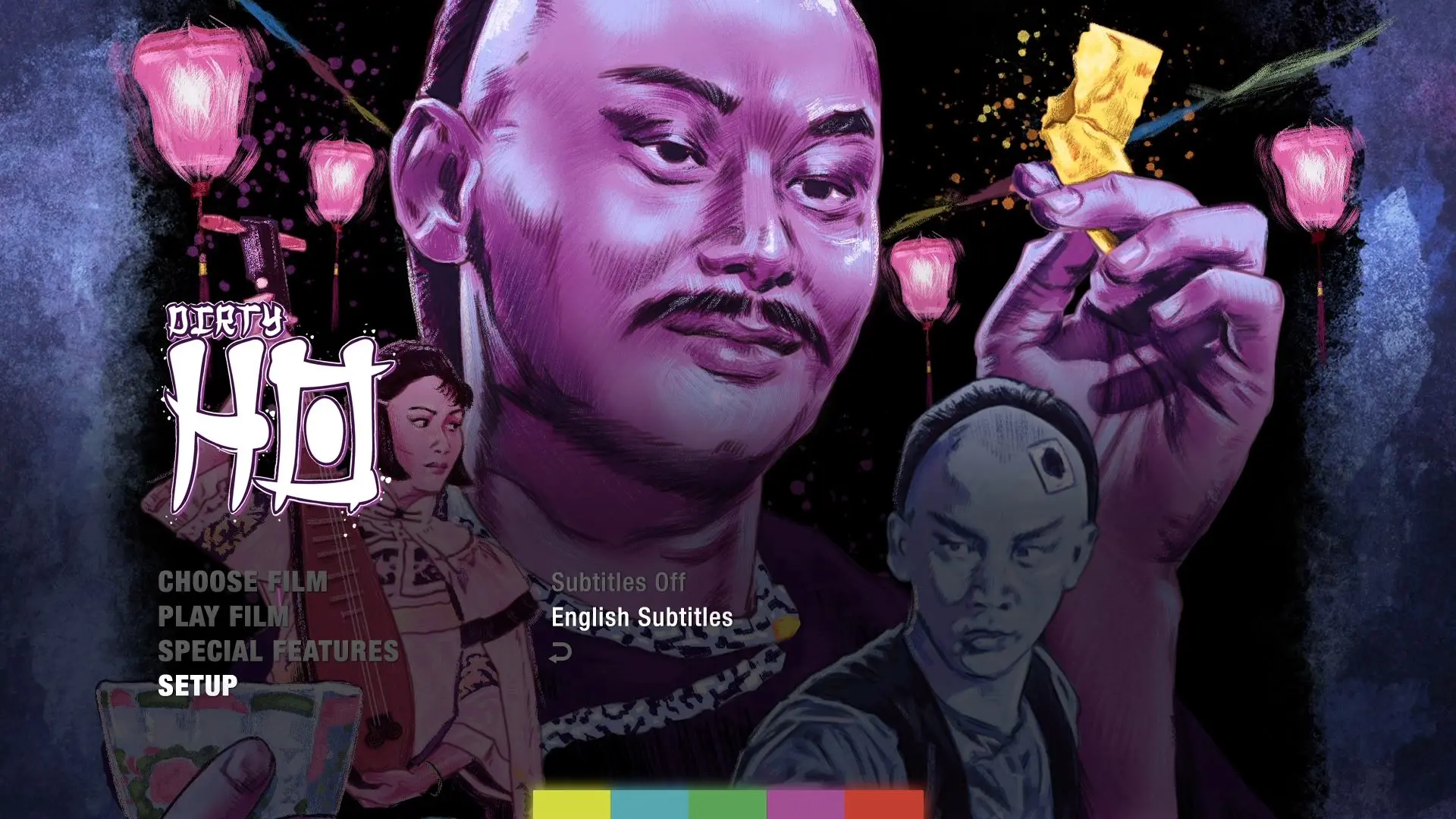 Dirty Ho Blu-ray Setup Subtitles Menu