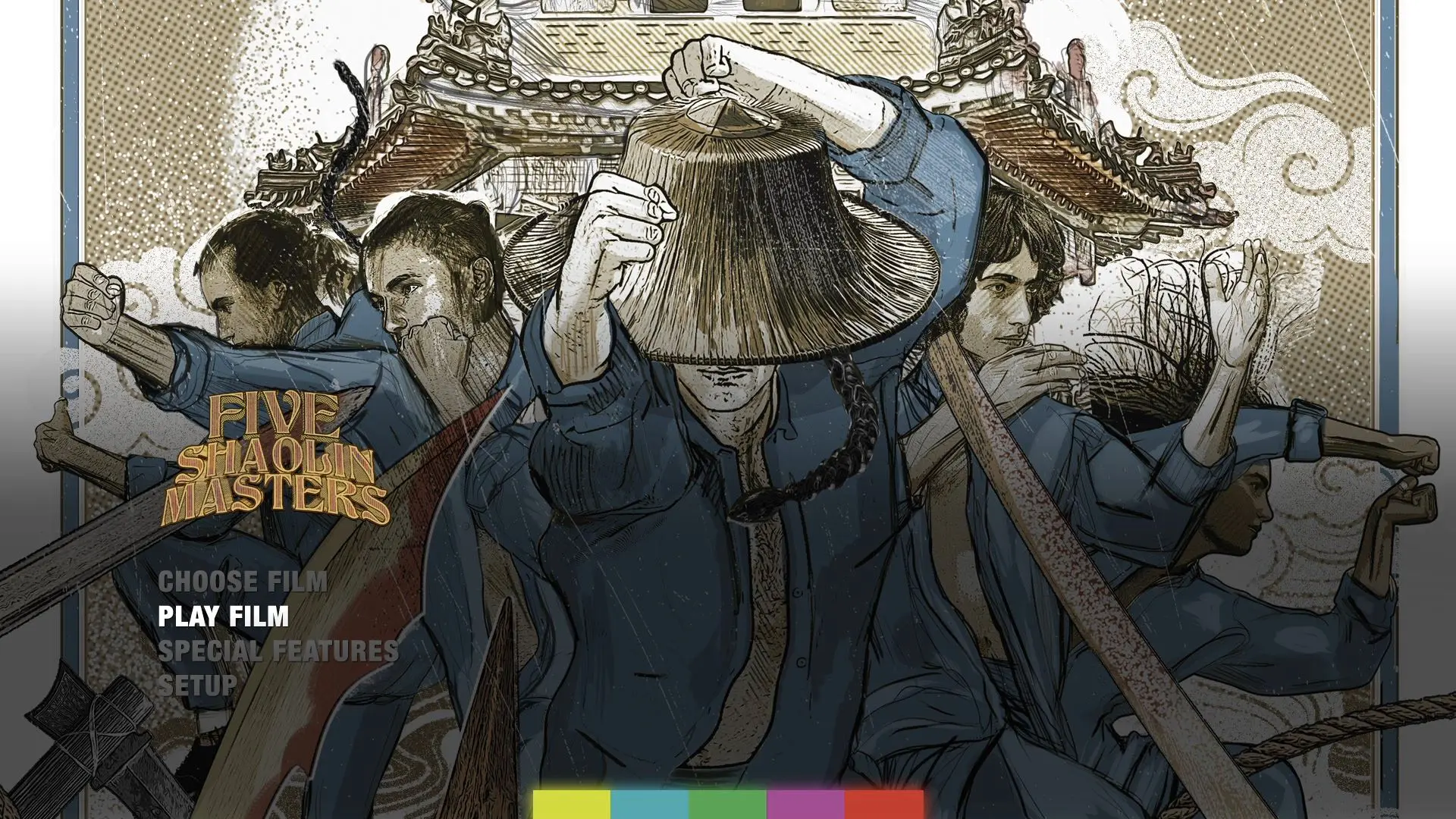 Five Shaolin Masters Blu-ray Menu