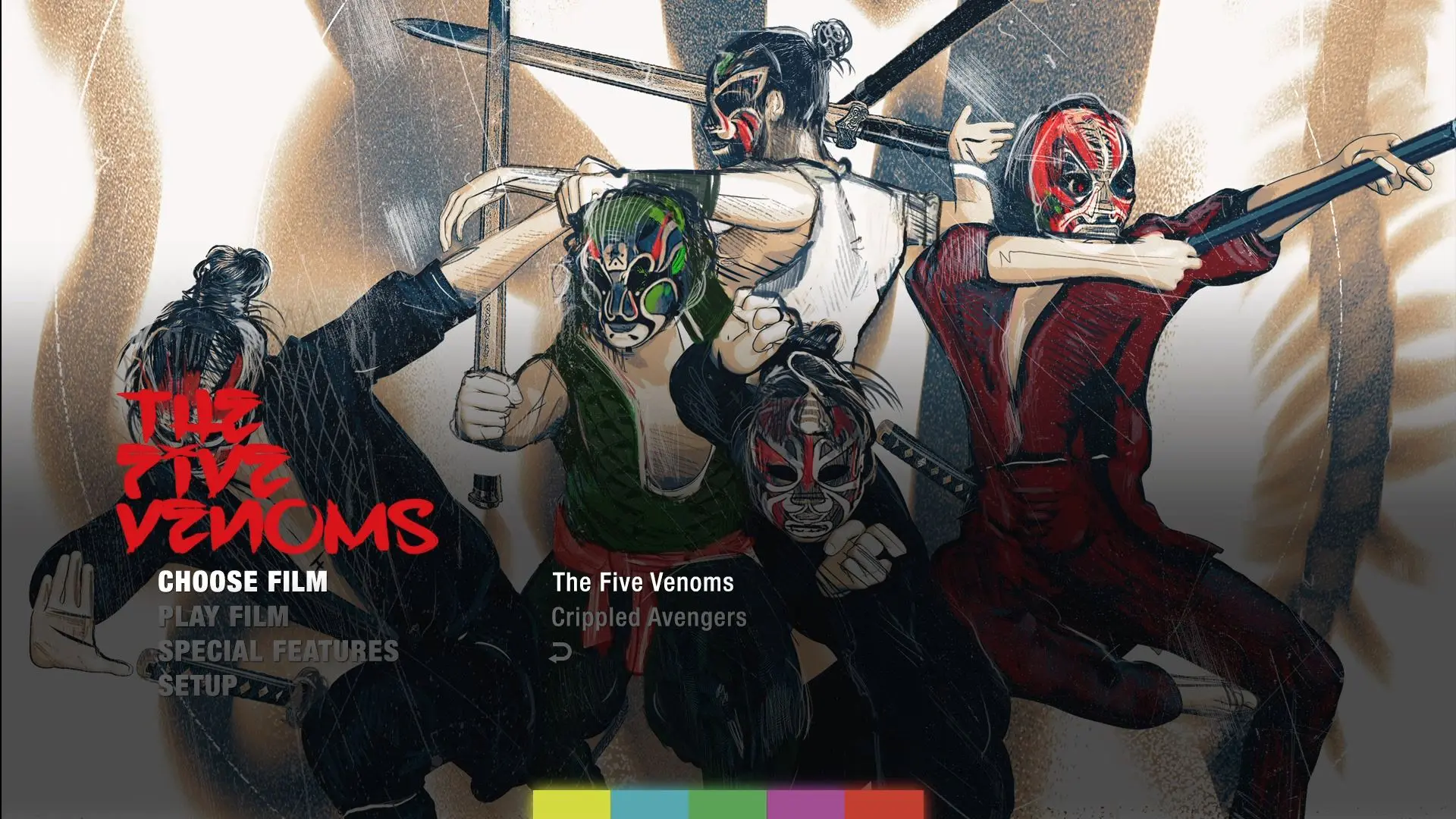 The Five Venoms Blu-ray Choose Film Menu
