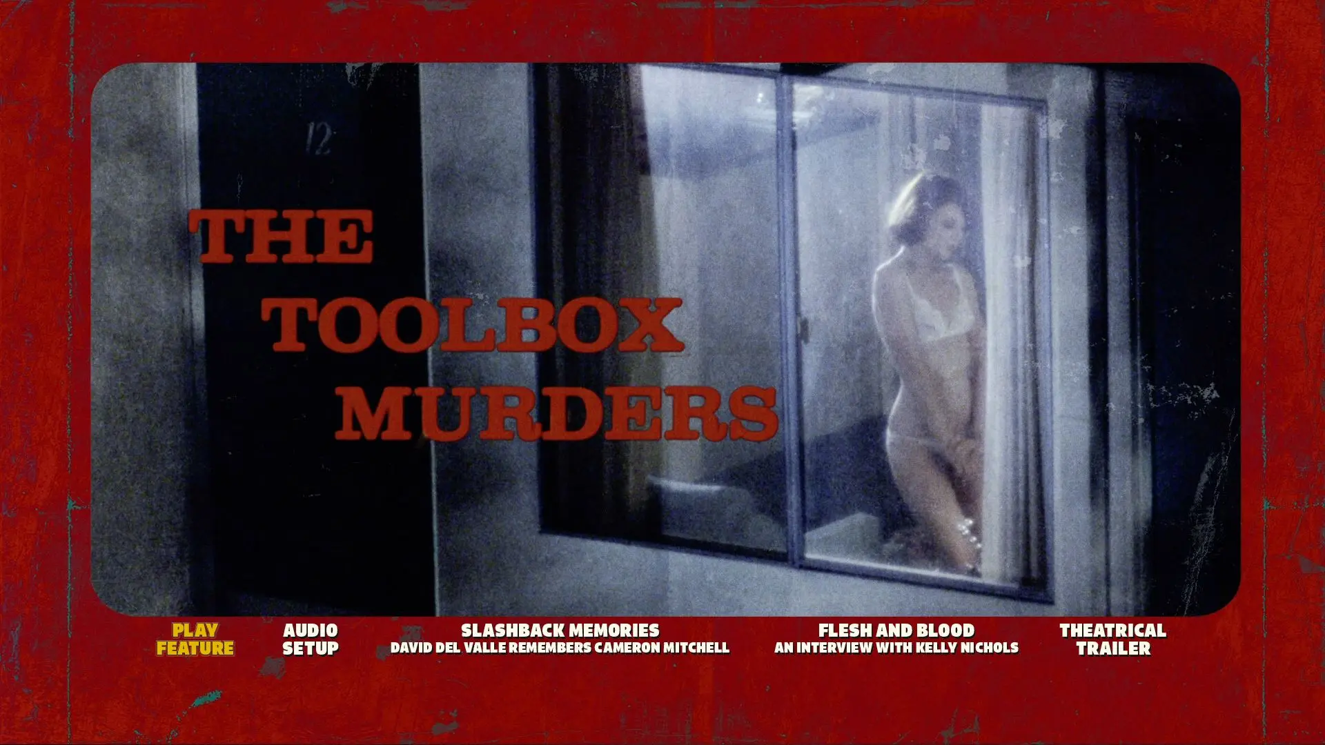 The Toolbox Murders 88 Films Blu-ray Menu