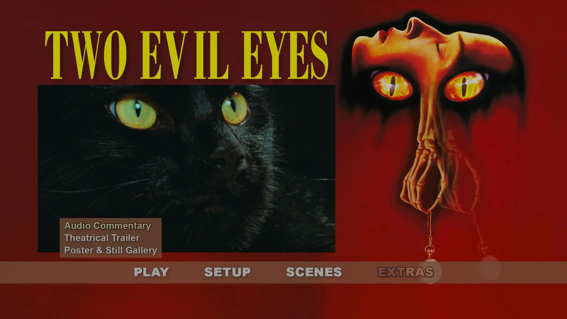 Two Evil Eyes 4K UHD Extras Menu