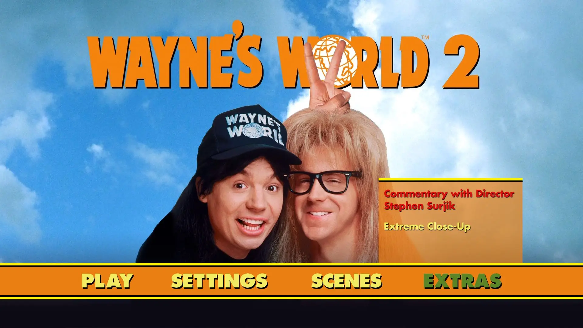 Wayne's World 2 Blu-ray Extras Menu