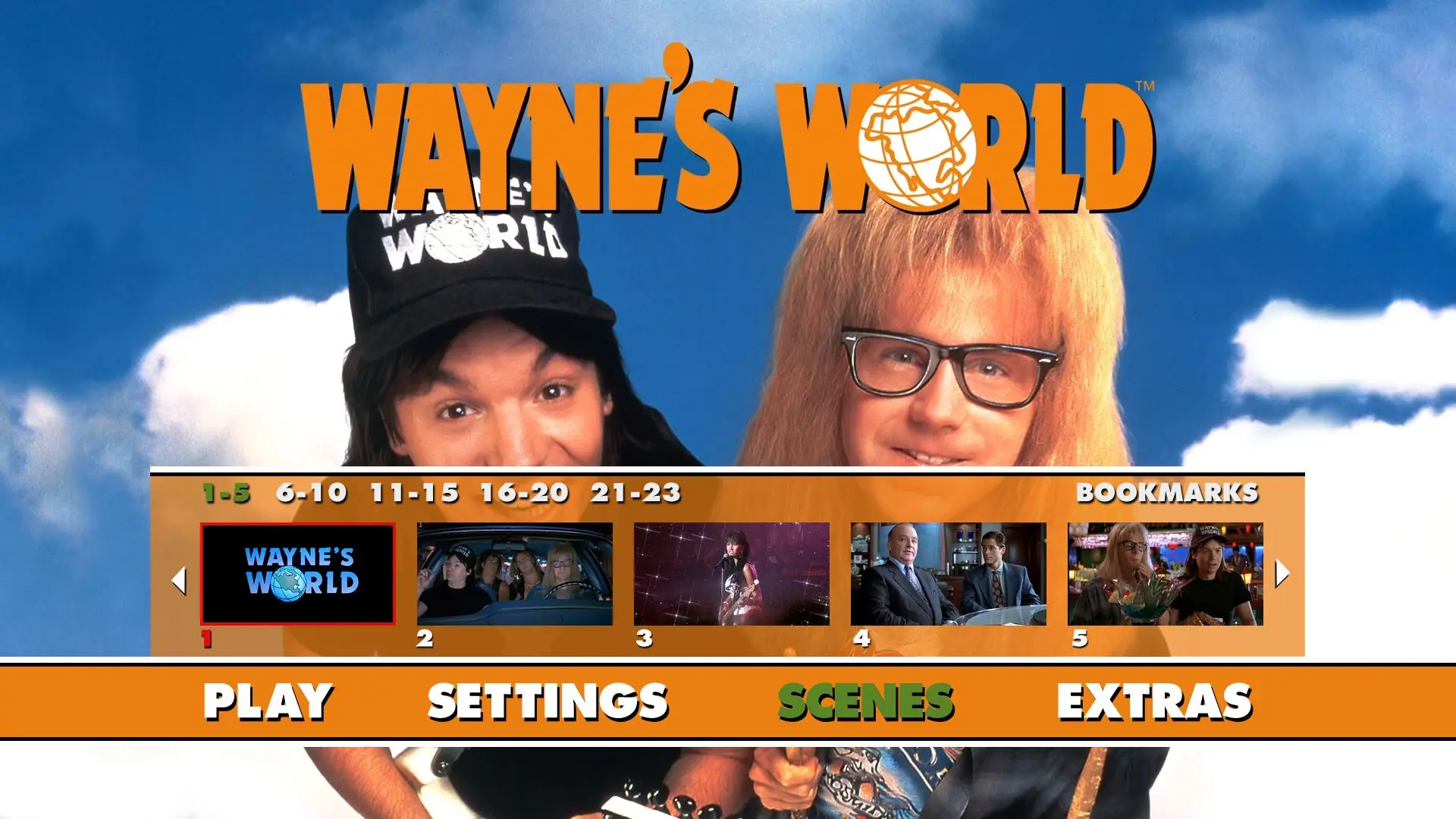 Wayne's World Blu-ray Scene Selection Menu