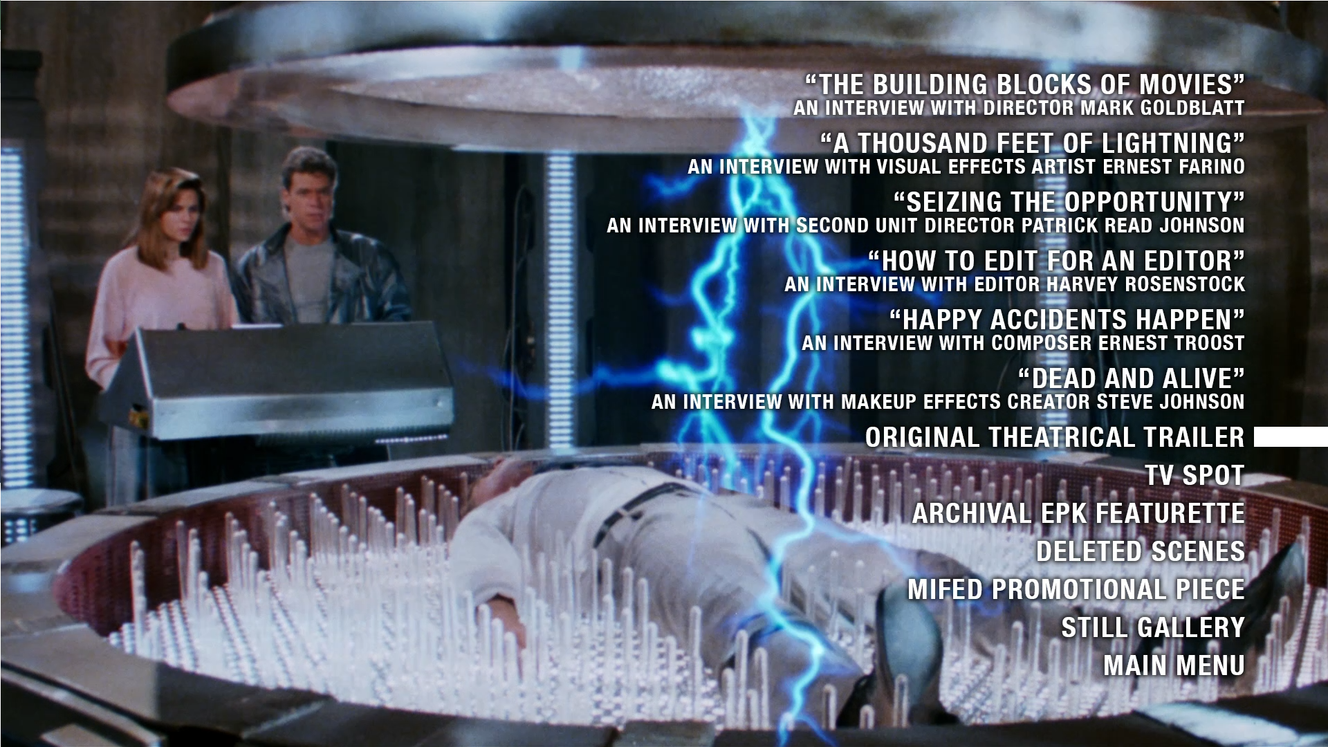 Dead Heat 4K extras menu