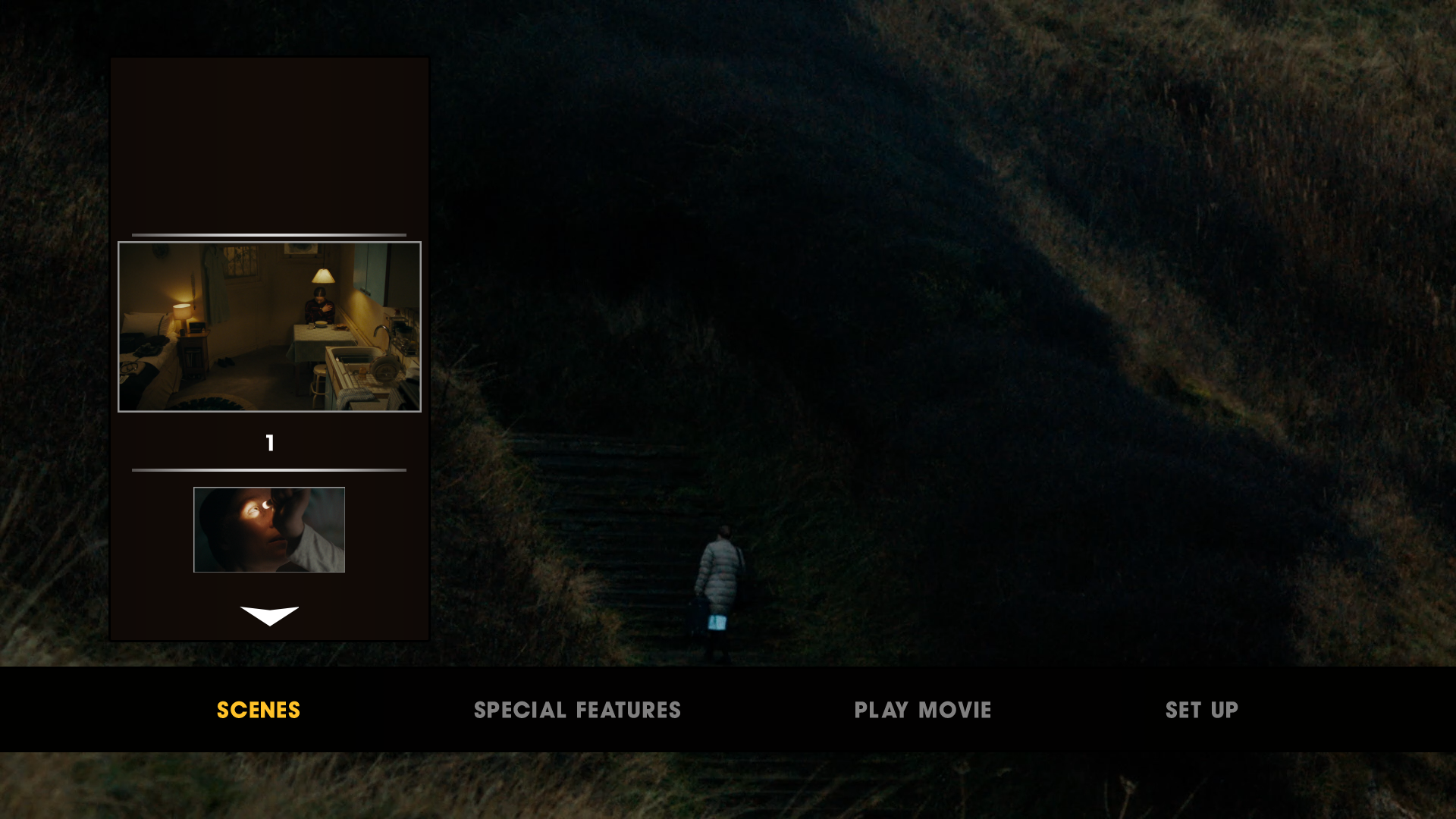 Saint Maud scene select menu