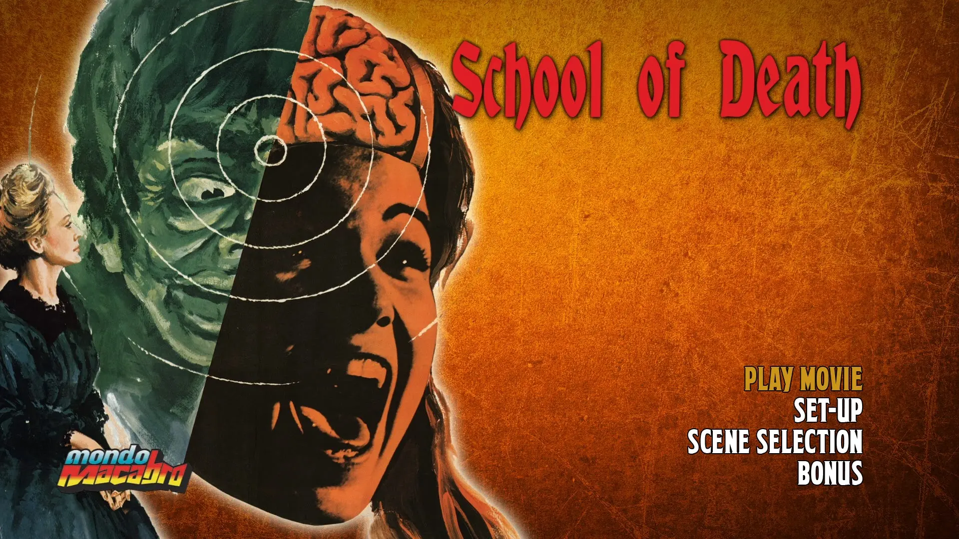 School of Death Blu-ray menu