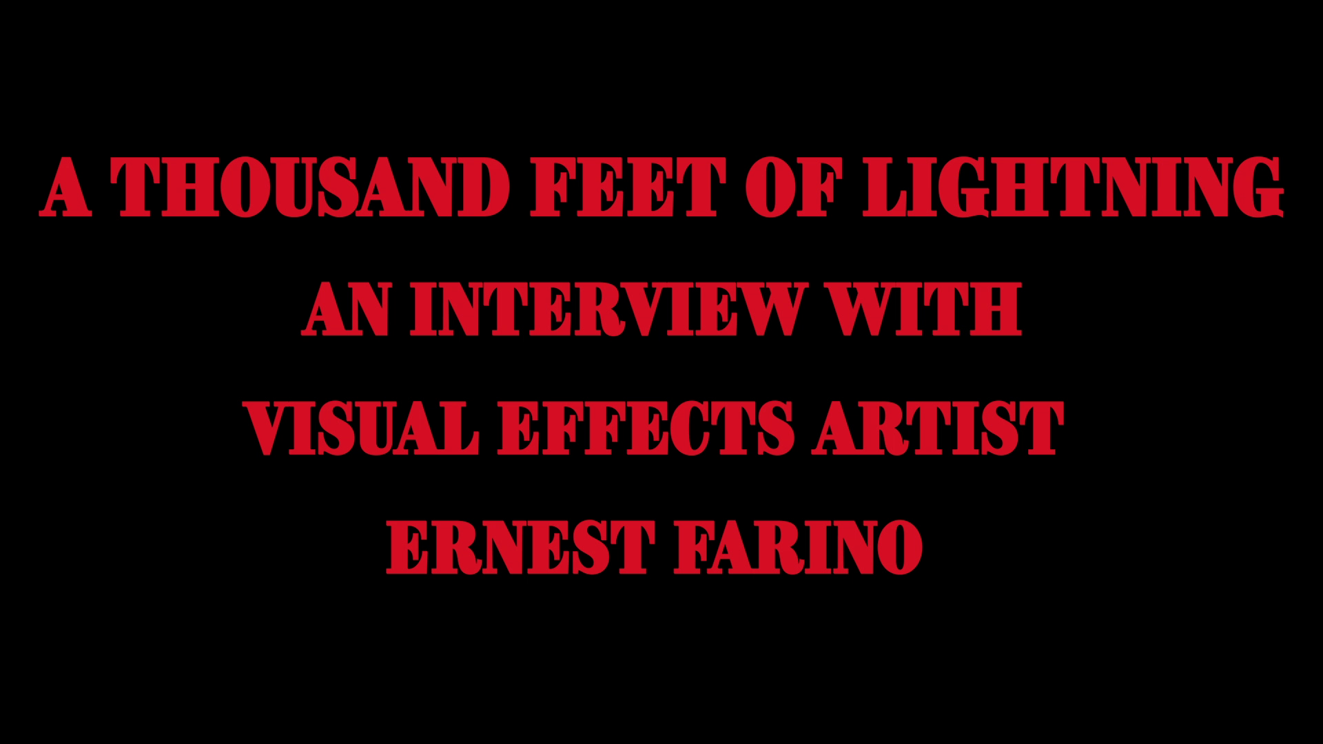 Dead Heat 4K Ernest Farino interview