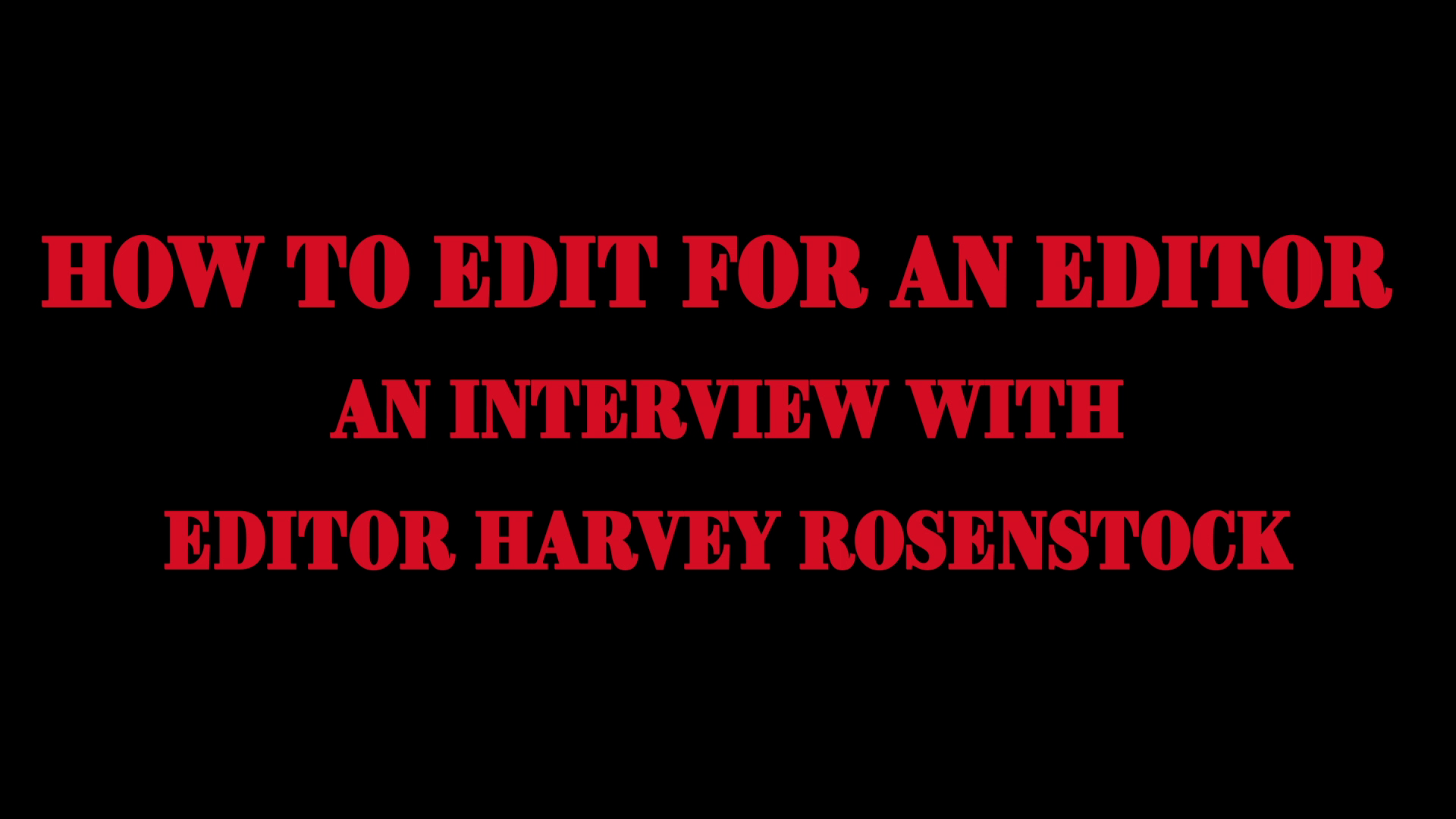 Dead Heat 4K Harvey Rosenstock interview