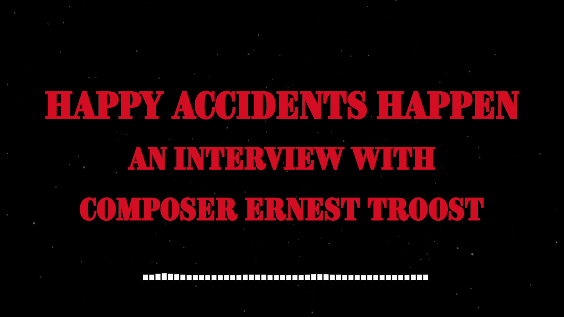 Dead Heat 4K Ernest Troost interview