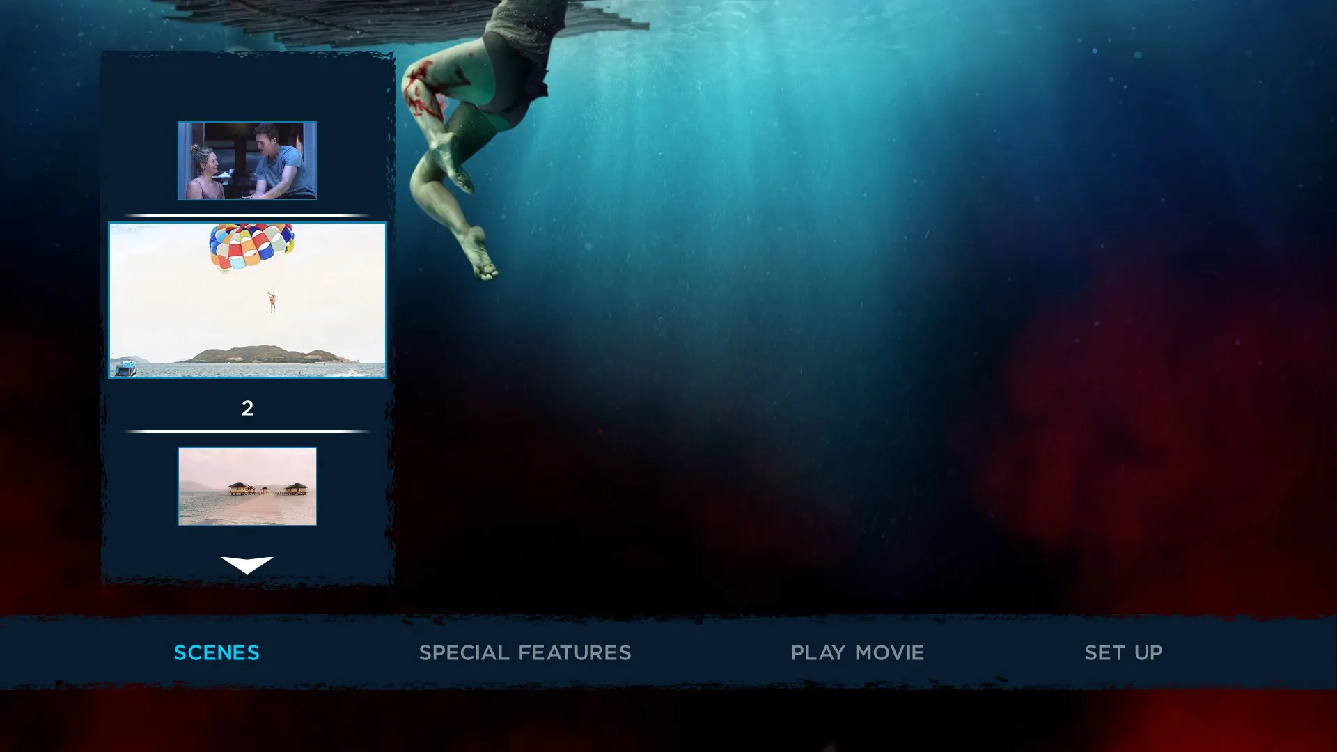 The Requin scene select menu