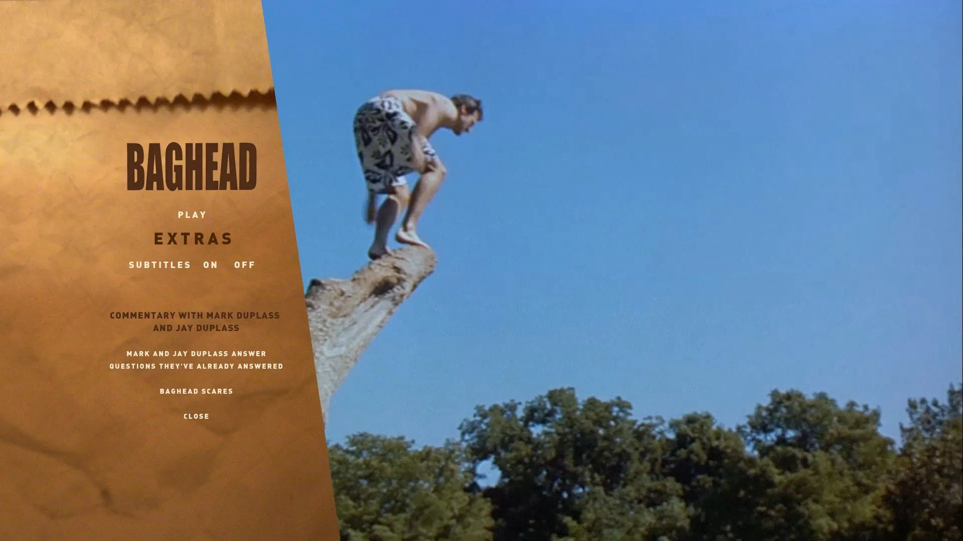 Baghead Blu-ray Extras Menu