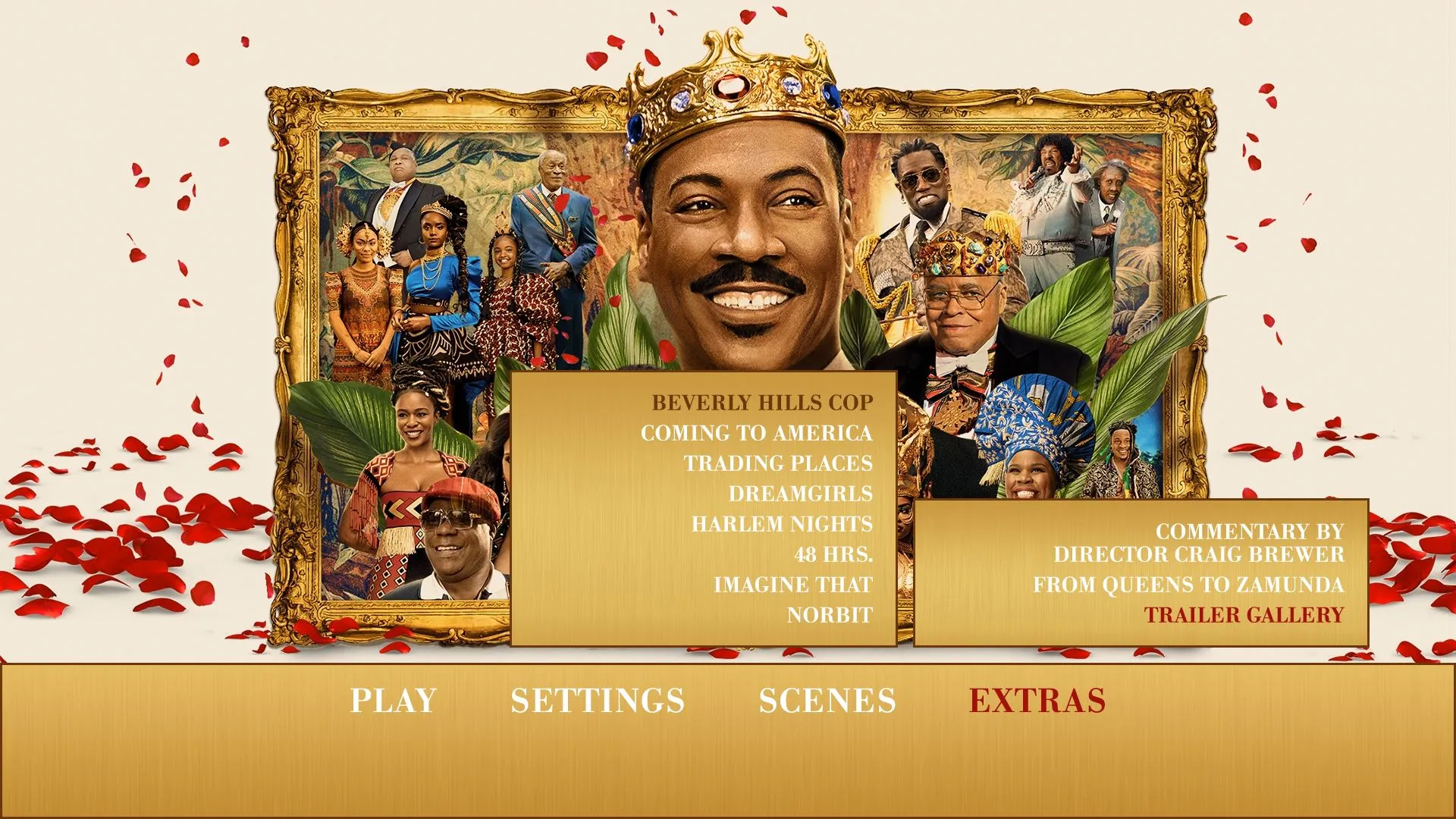 Coming 2 American Blu-ray Extras Trailers Menu