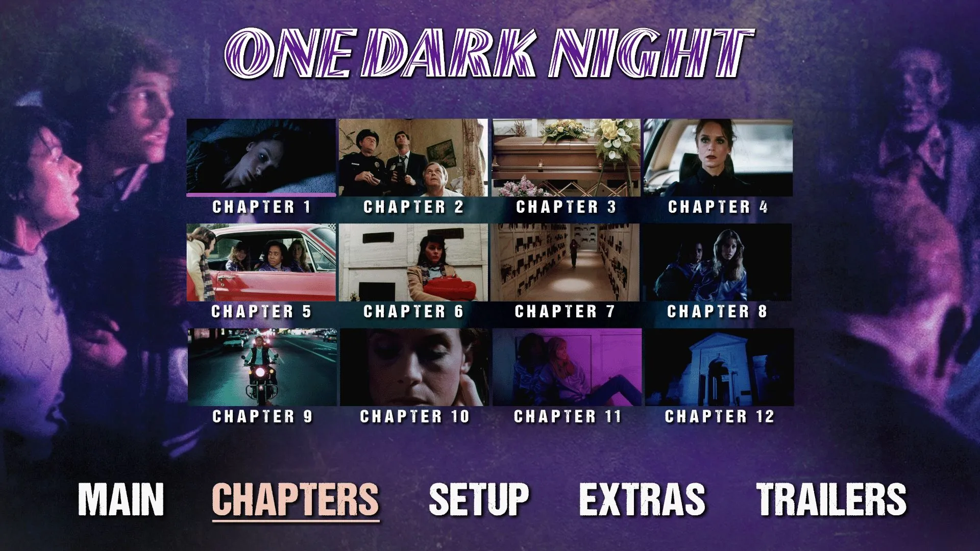One Dark Night Blu-ray Chapters Menu