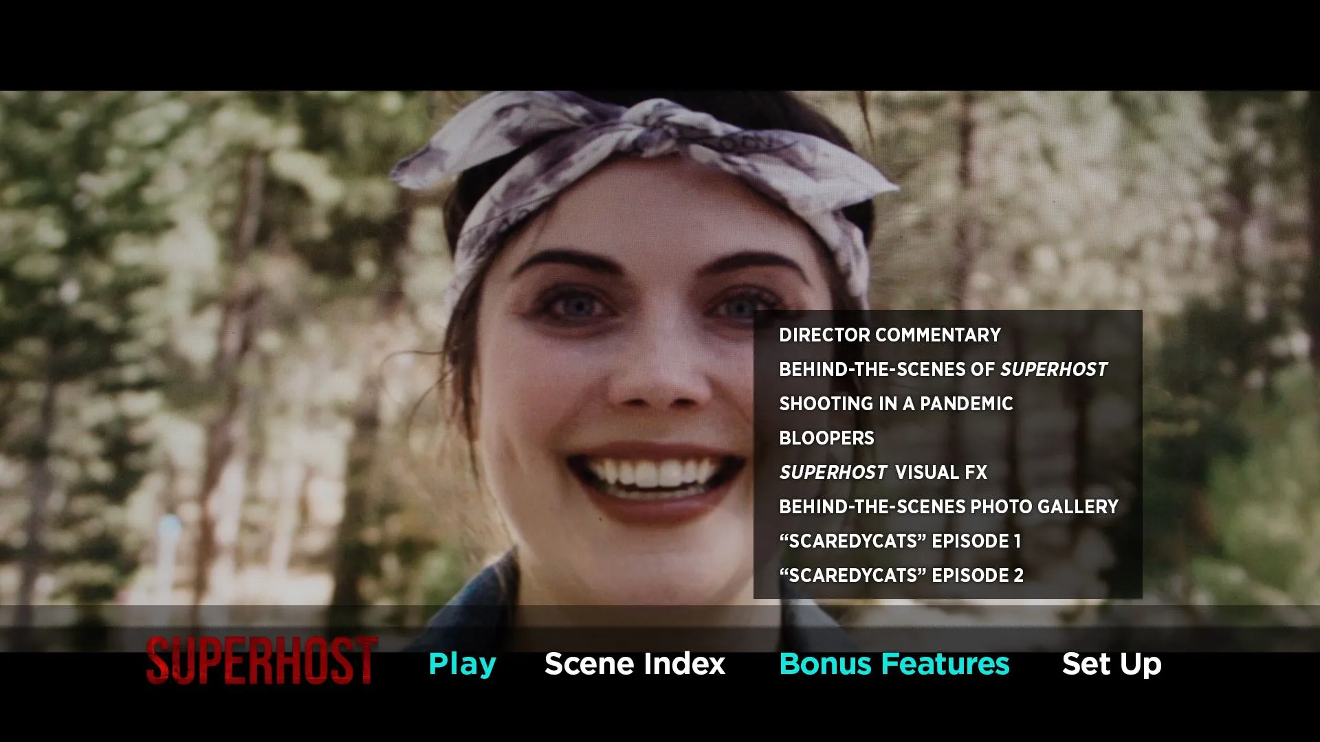 Superhost Blu-ray Extras Menu