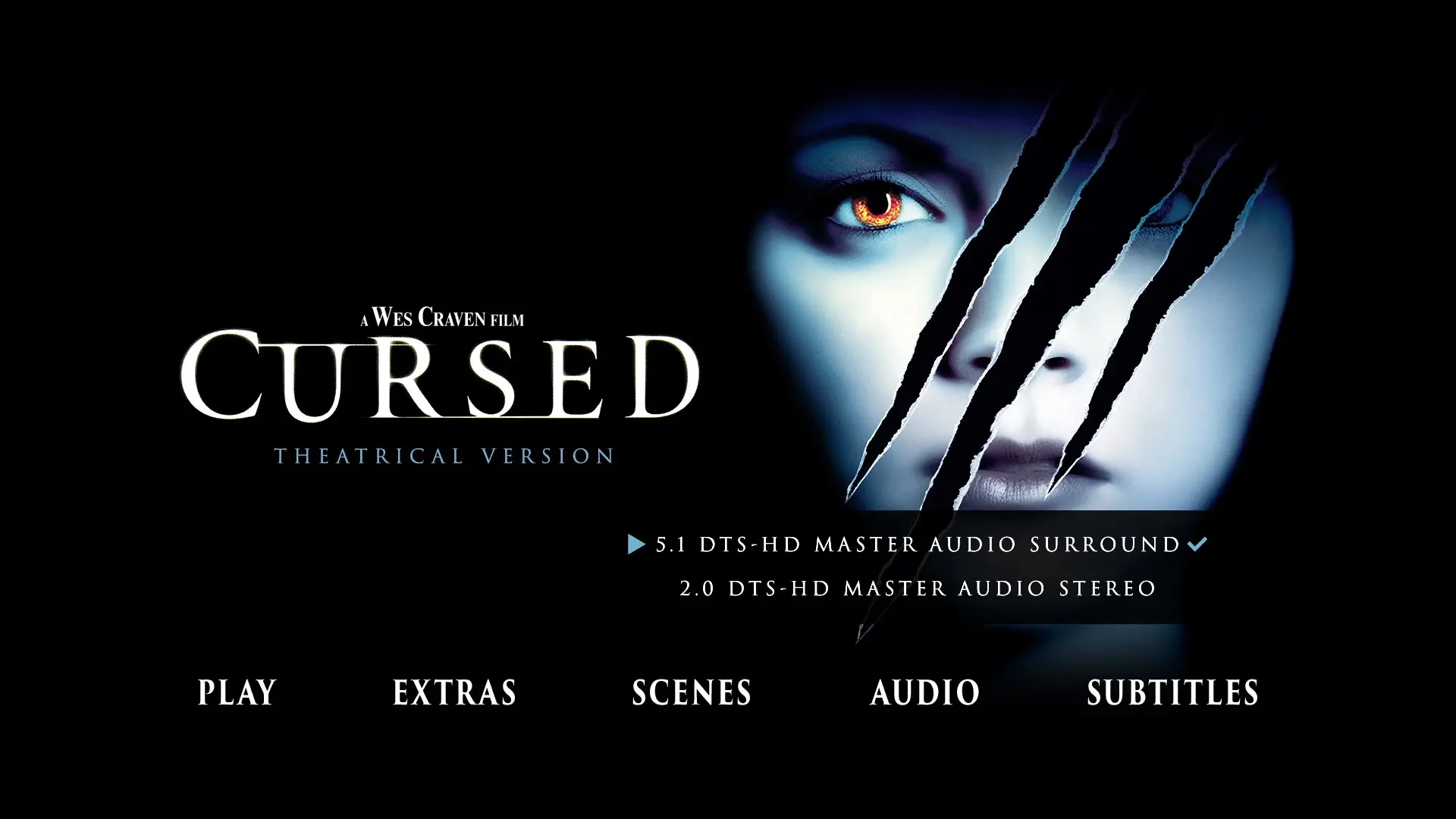 Cursed theatrical cut audio menu