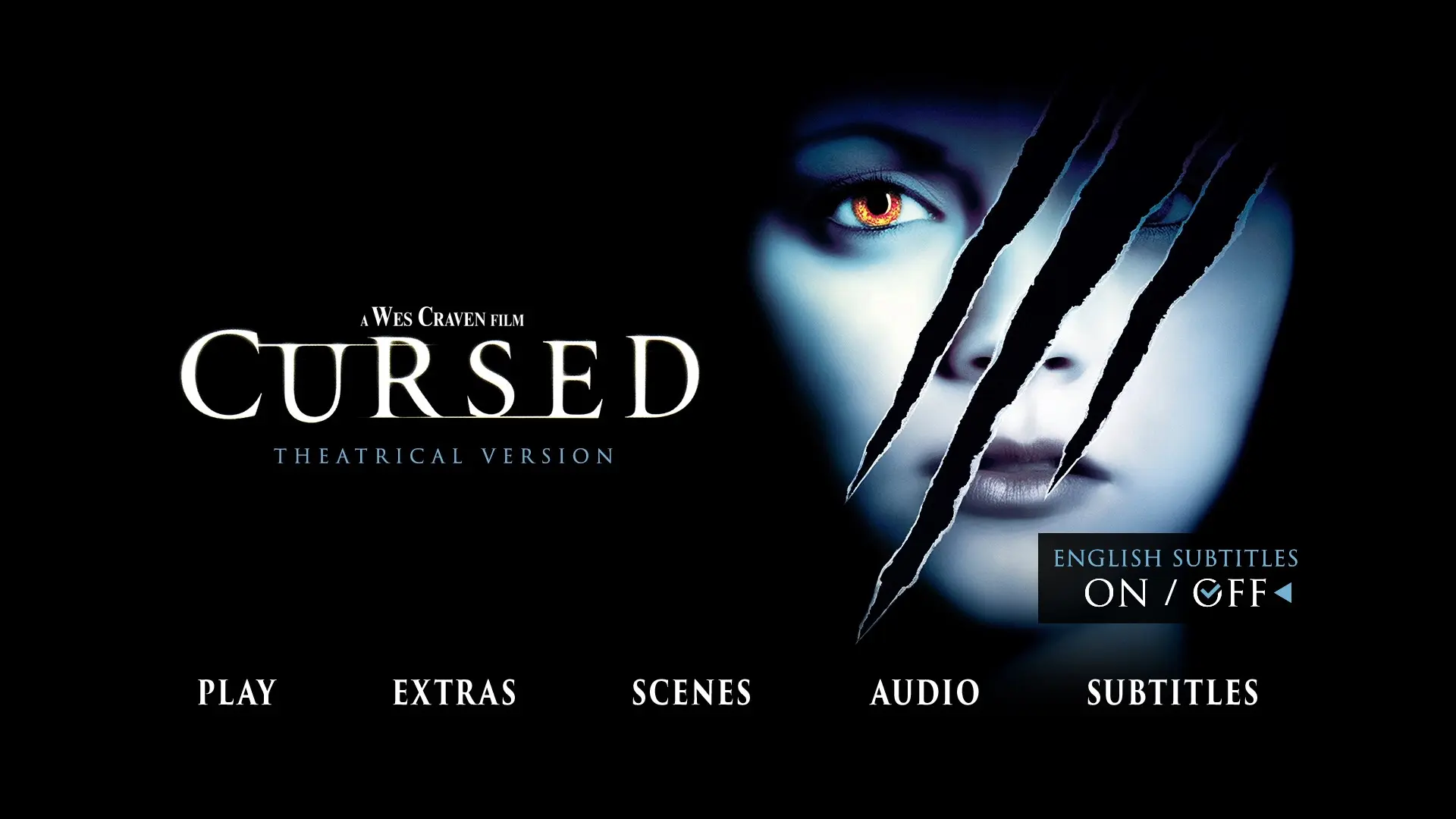 Cursed theatrical cut subtitles menu