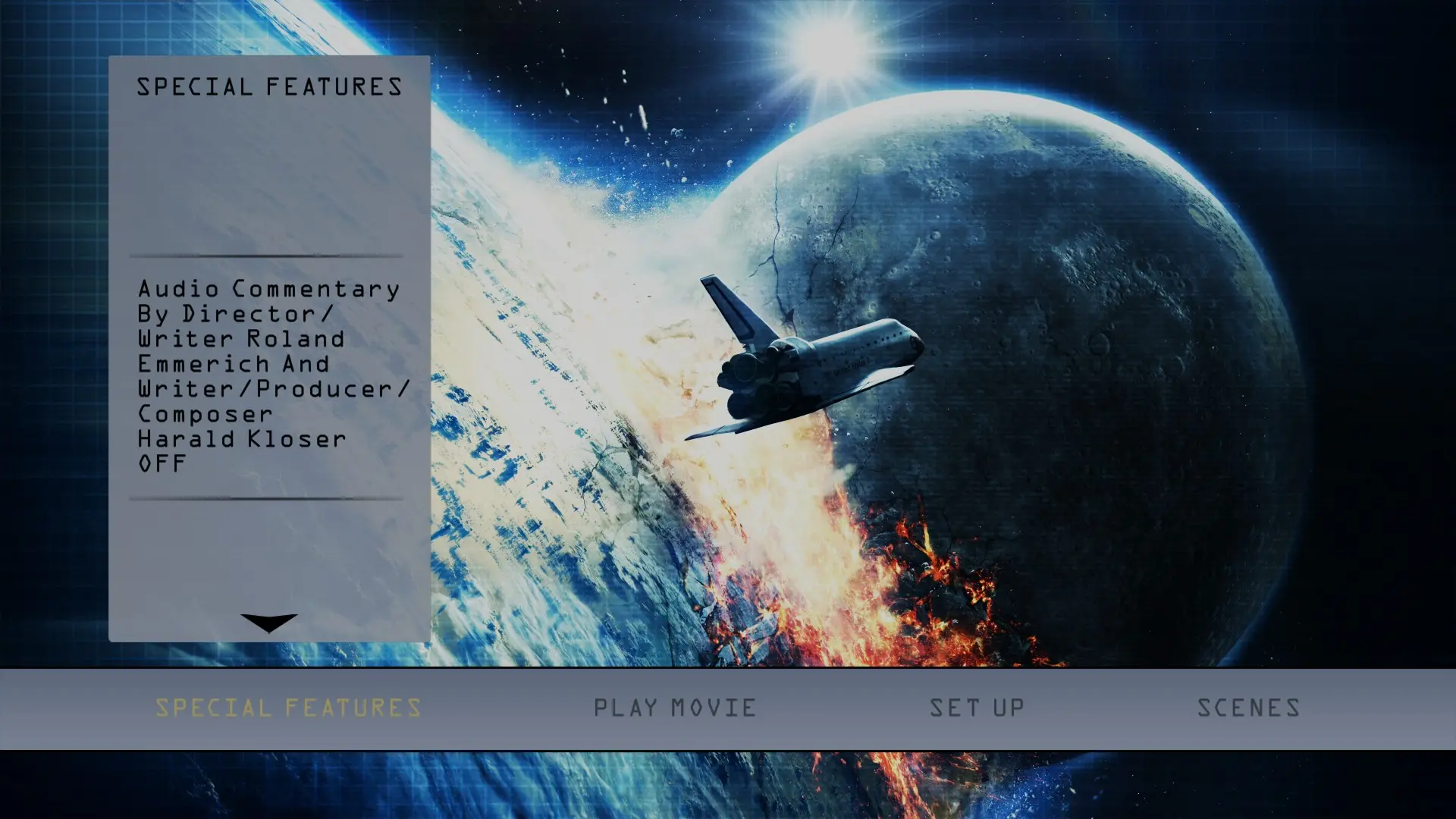 Moonfall 4K extras menu 1