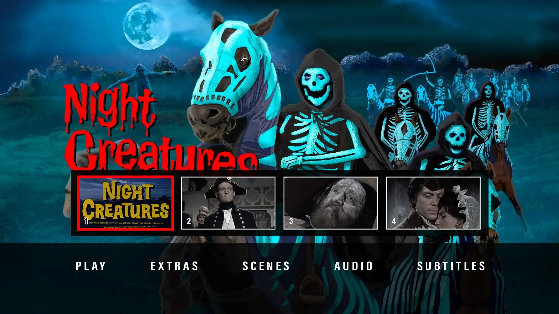 Night Creatures scene select menu
