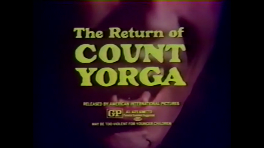 The Return of Count Yorga TV spot
