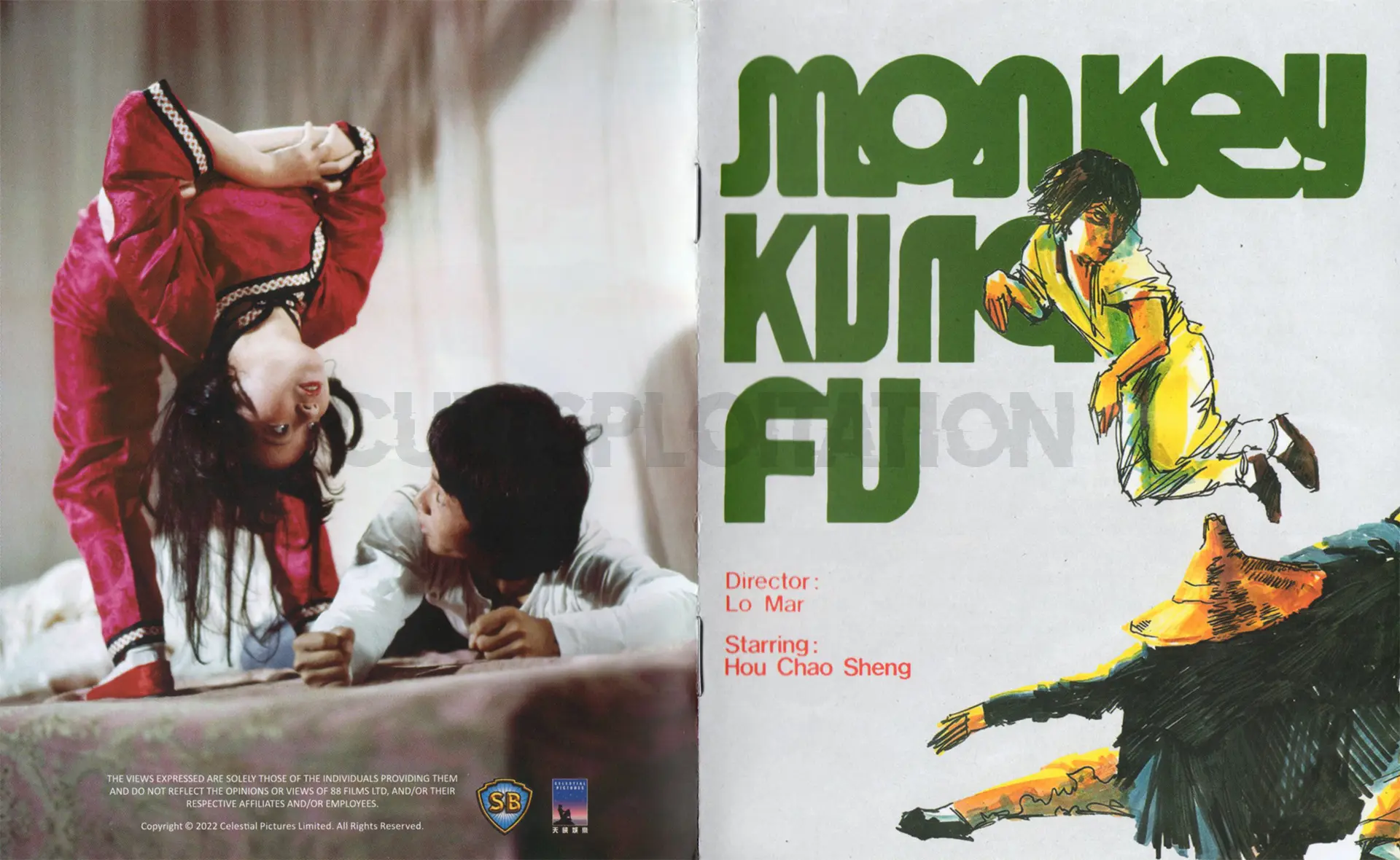 Monkey Kung Fu Blu-ray Booklet Front/Back