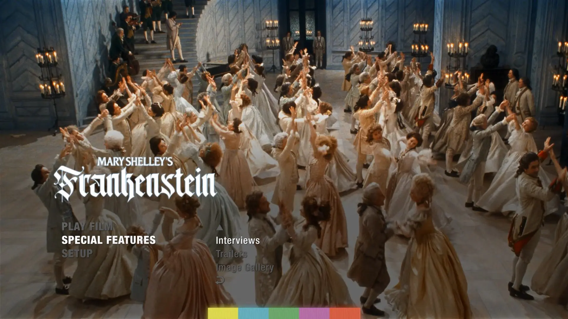 Mary Shelley's Frankenstein 4K extras menu 2