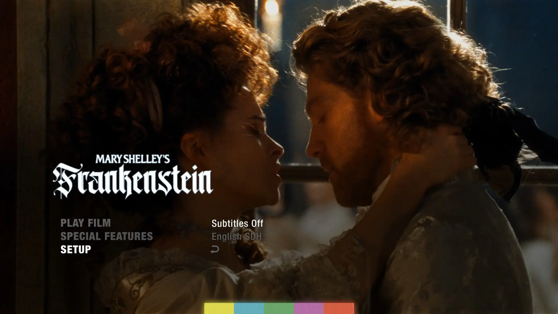 Mary Shelley's Frankenstein 4K subtitles menu