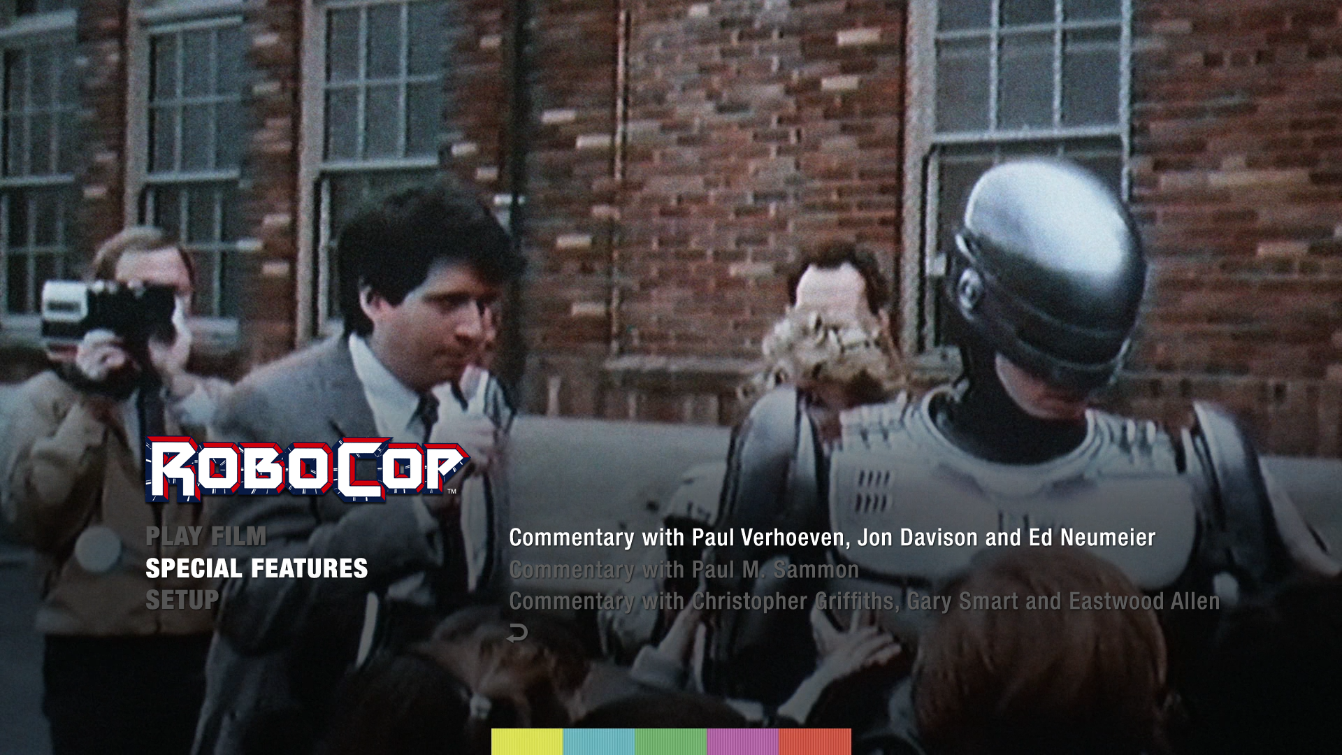 RoboCop Director's Cut commentaries menu